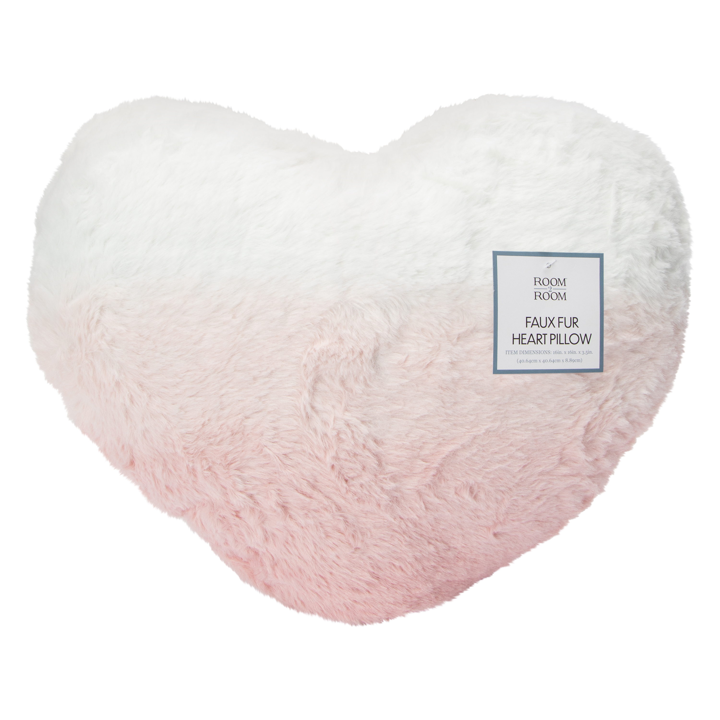 Faux Fur Heart Pillow