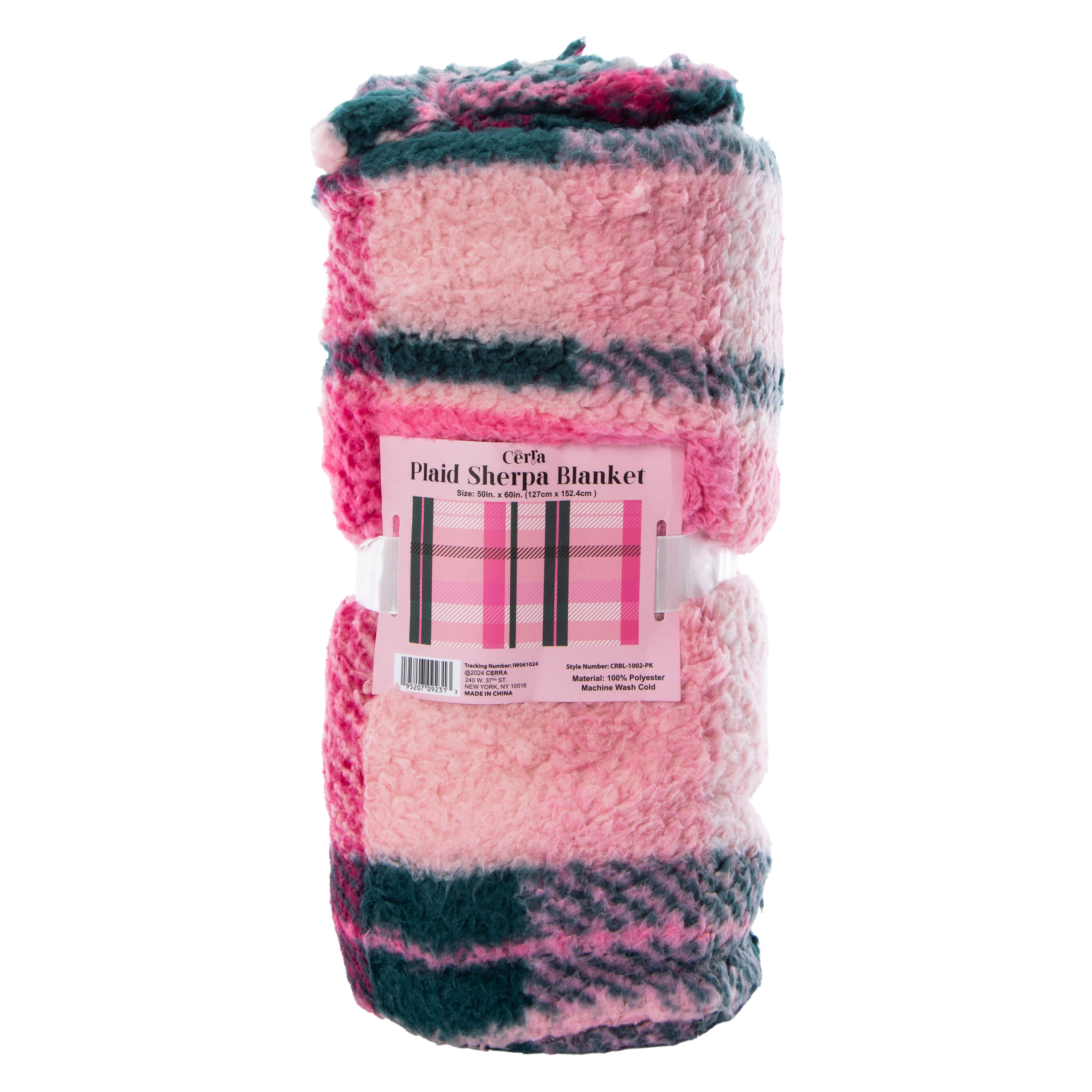 Printed Sherpa Throw Blanket 50in x 60in