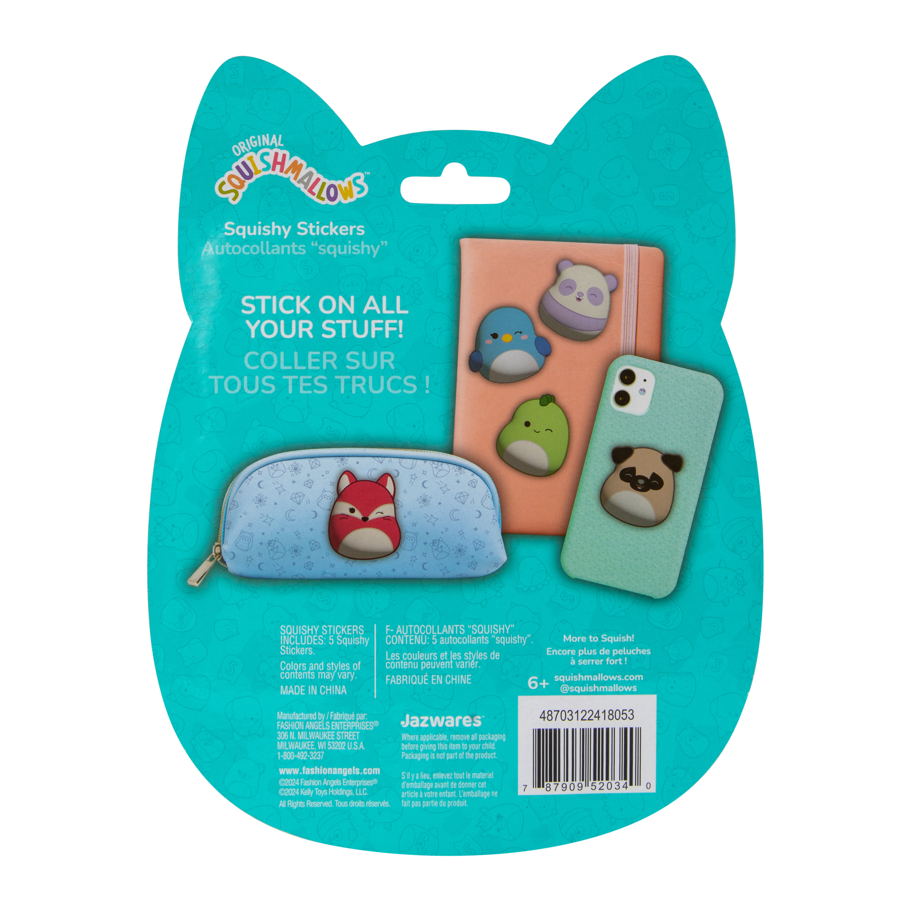 Squishmallows™ Large Squishy Stickers 5-Count