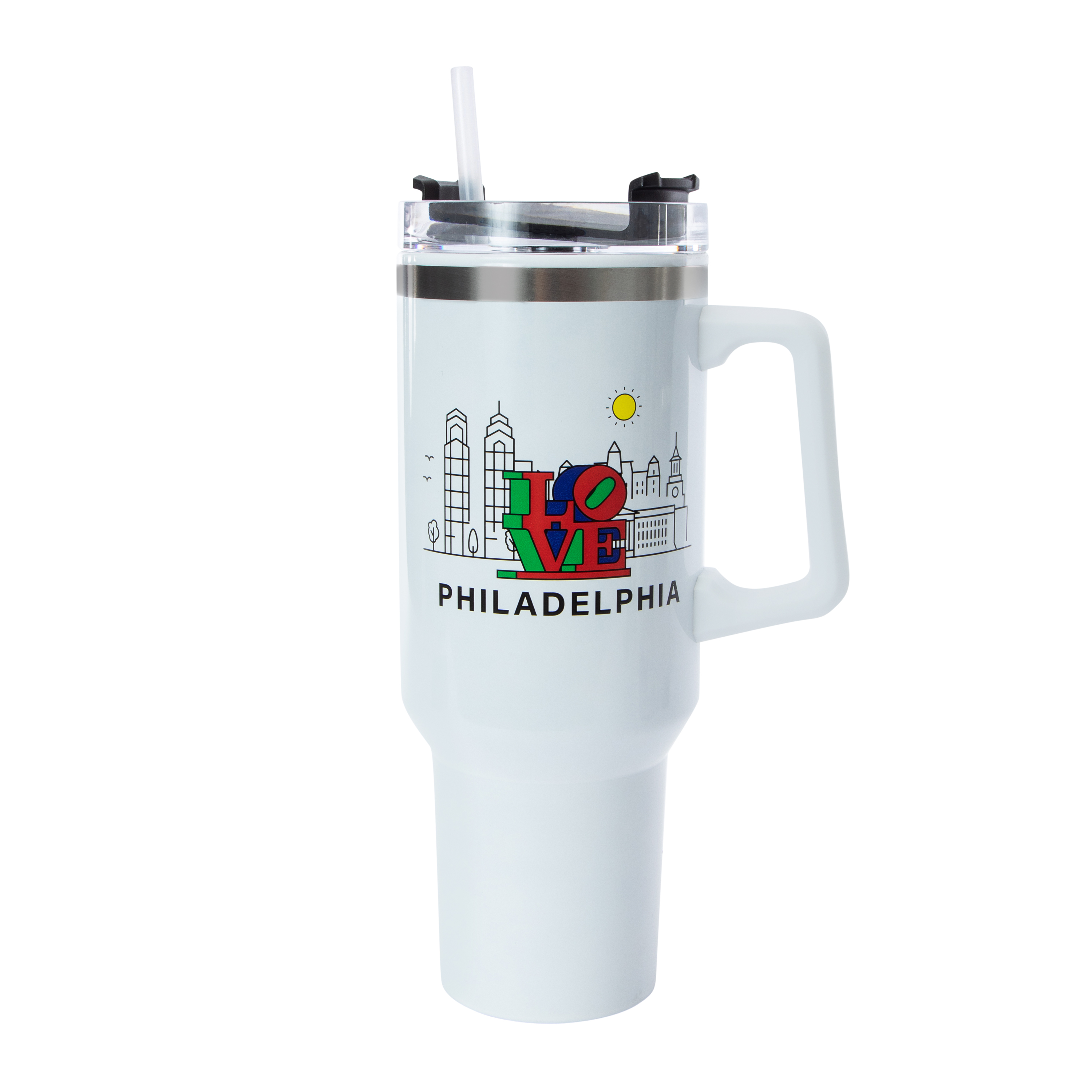 Philadelphia Stainless Steel Tumbler With Handle 42oz