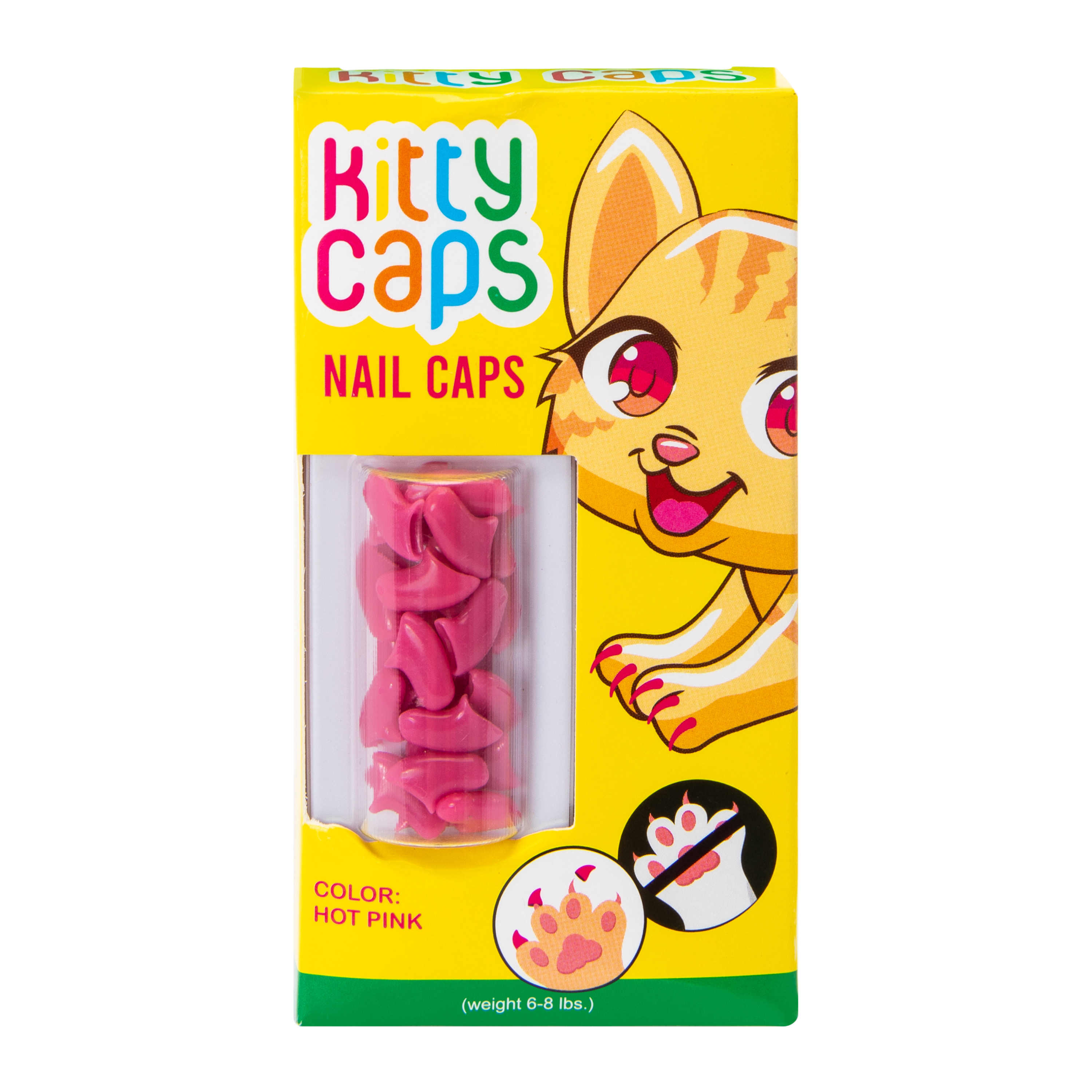 Kitty Caps Pink Nail Caps 24-Count - Small
