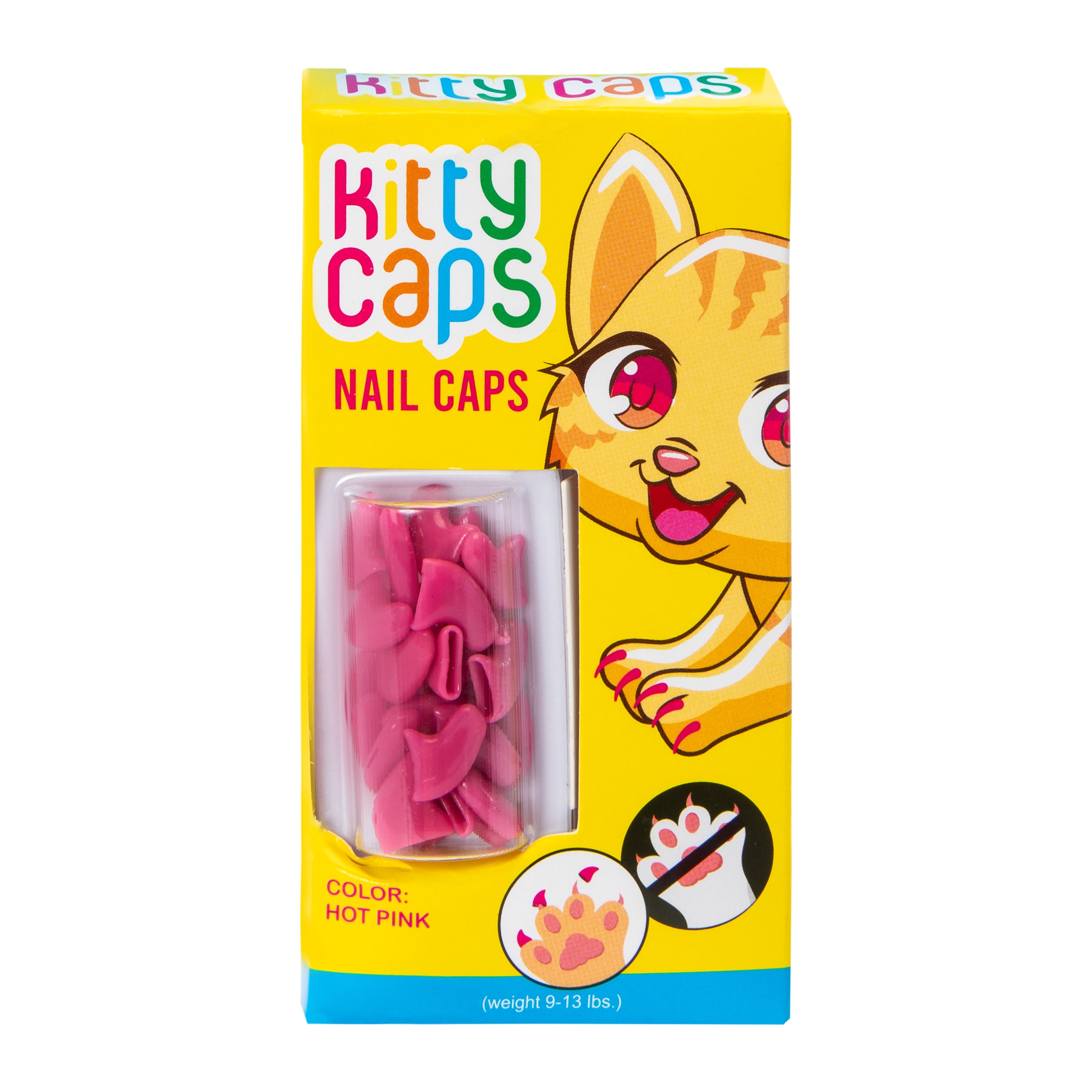 Kitty Caps Pink Nail Caps 24-Count