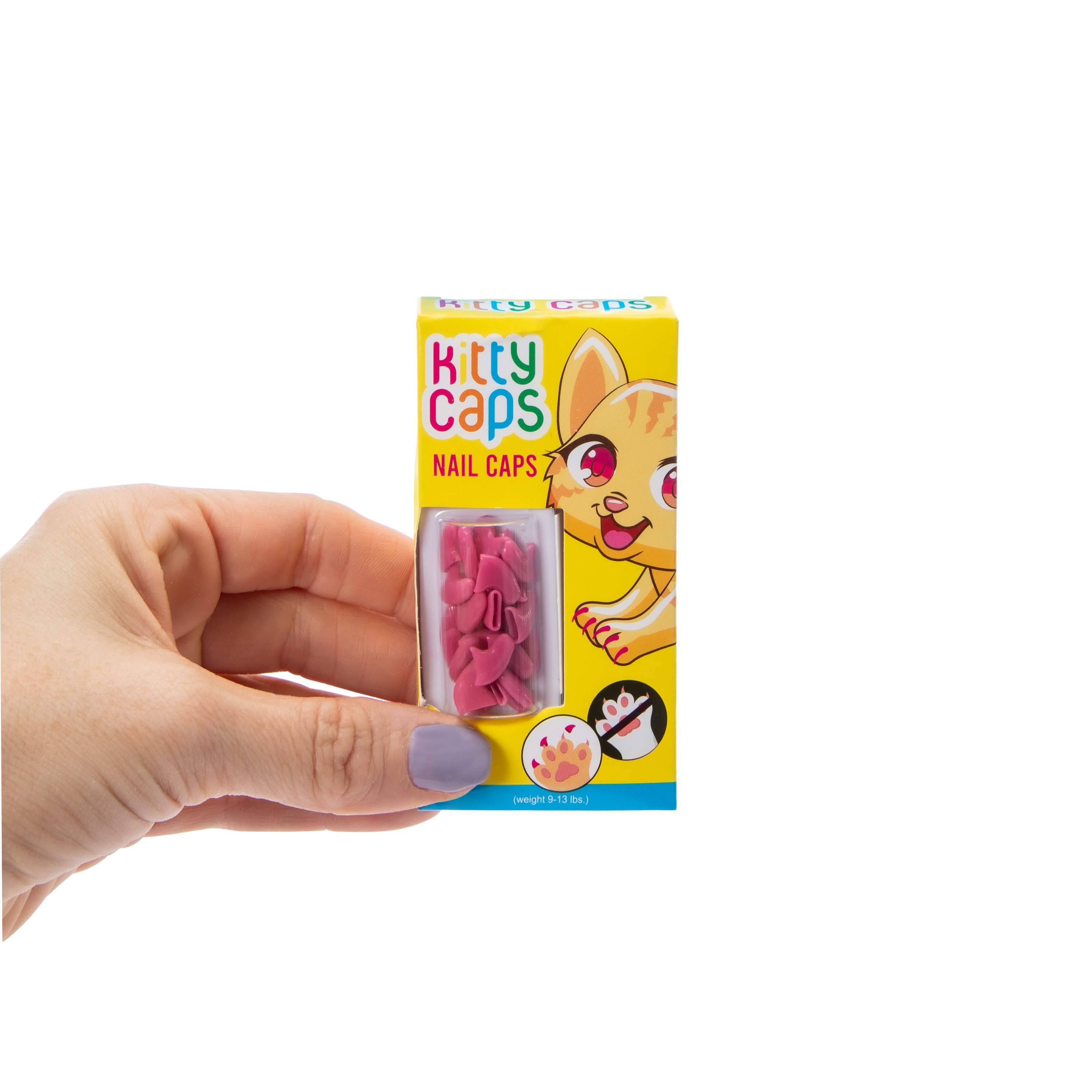 Kitty Caps Pink Nail Caps 24-Count