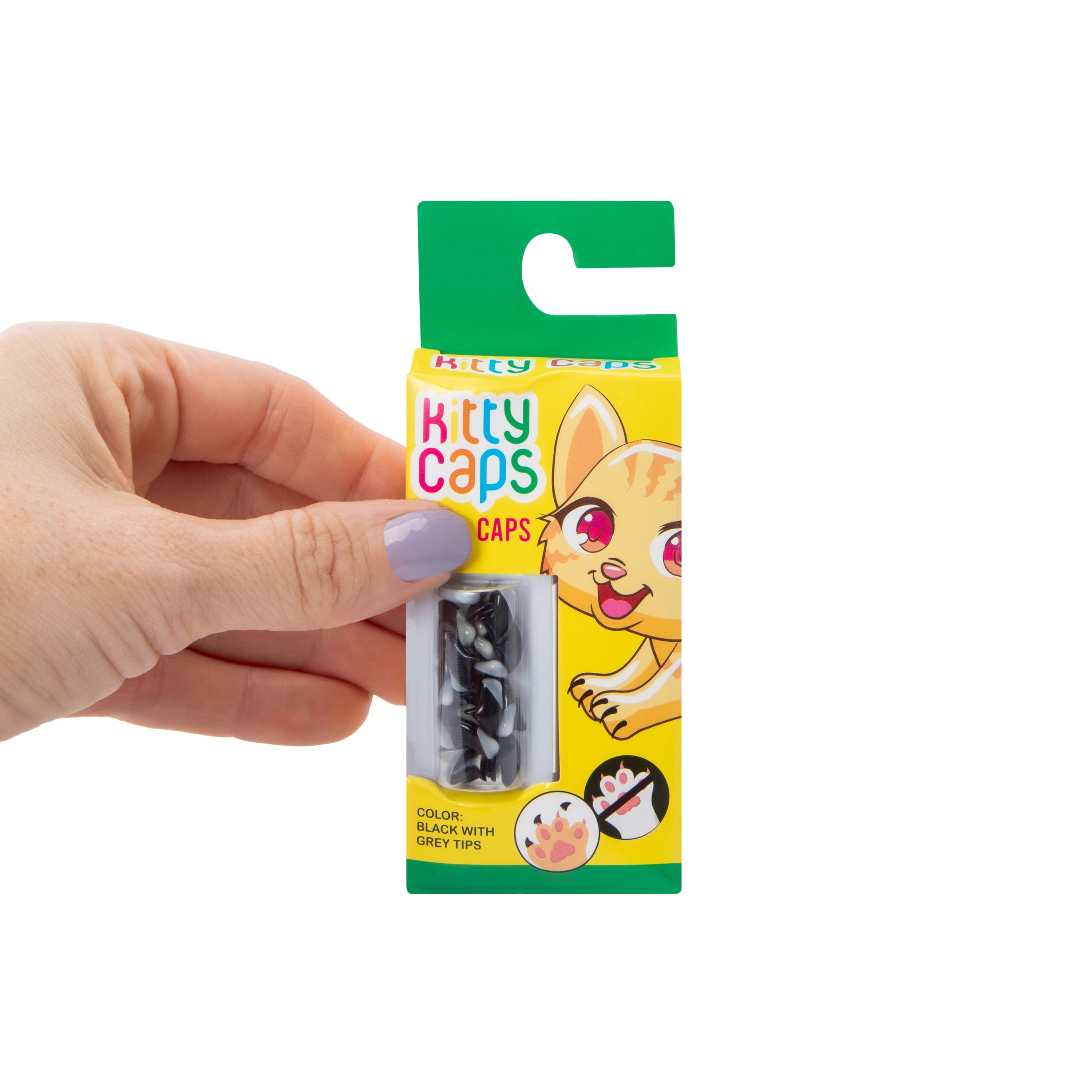 Kitty Caps Black Nail Caps 24-Count - Small