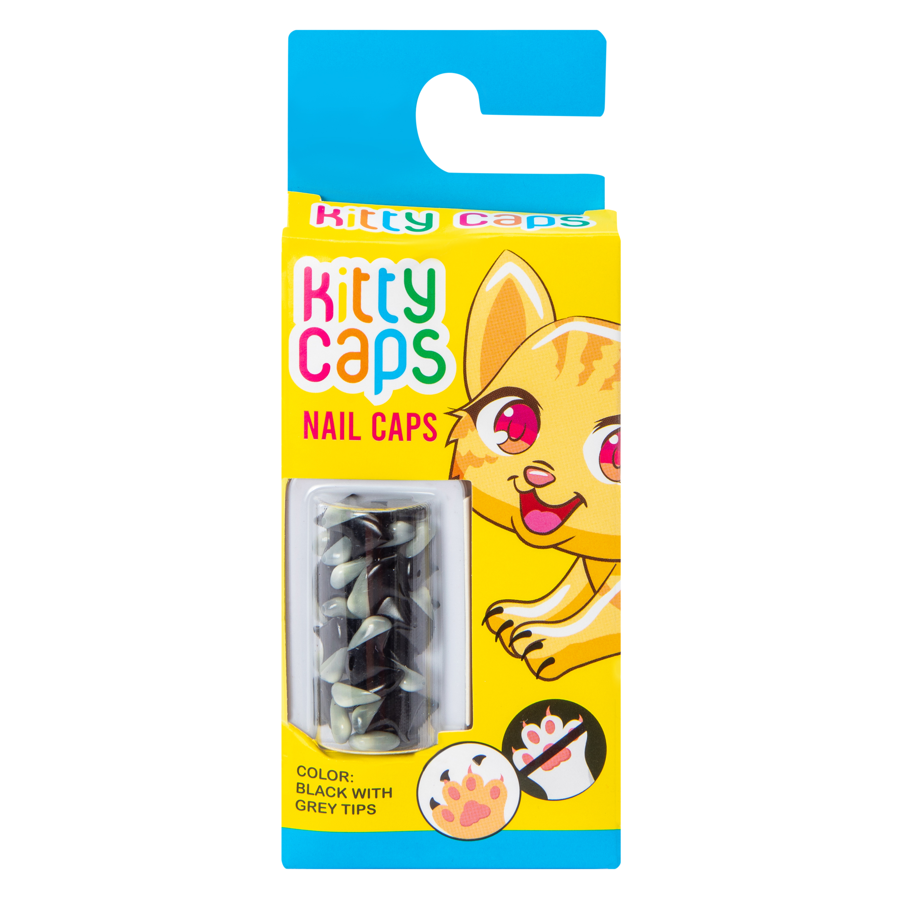 Kitty Caps Black Nail Caps 24-Count