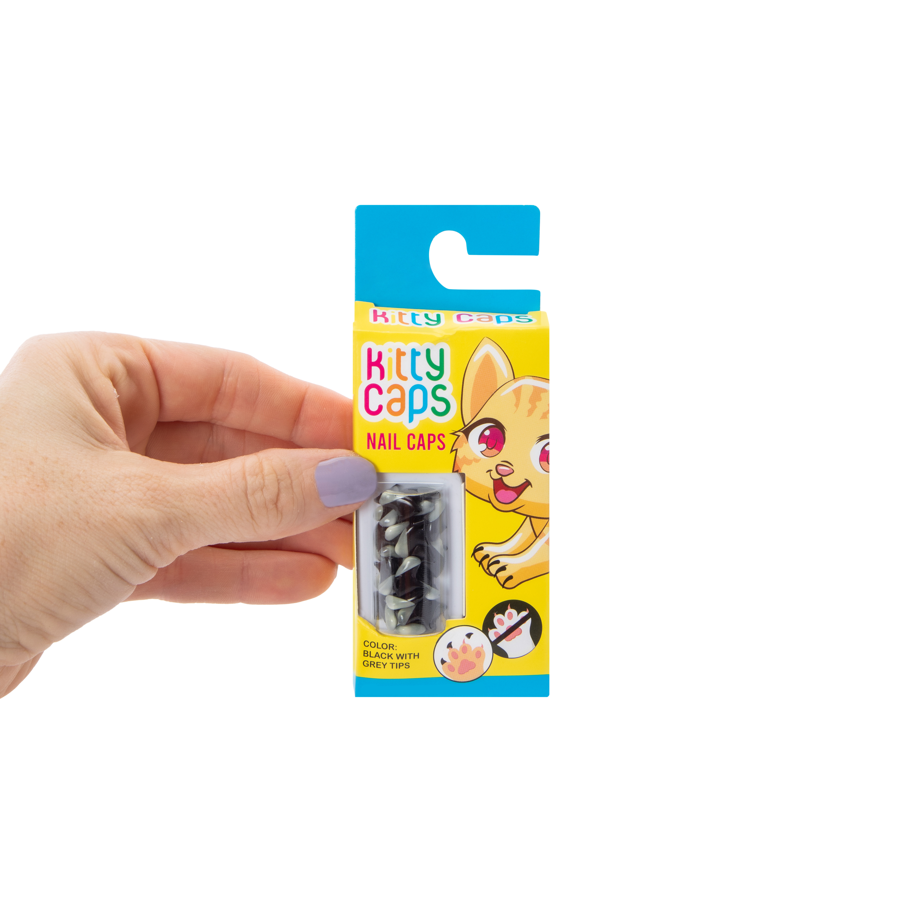 Kitty Caps Black Nail Caps 24-Count