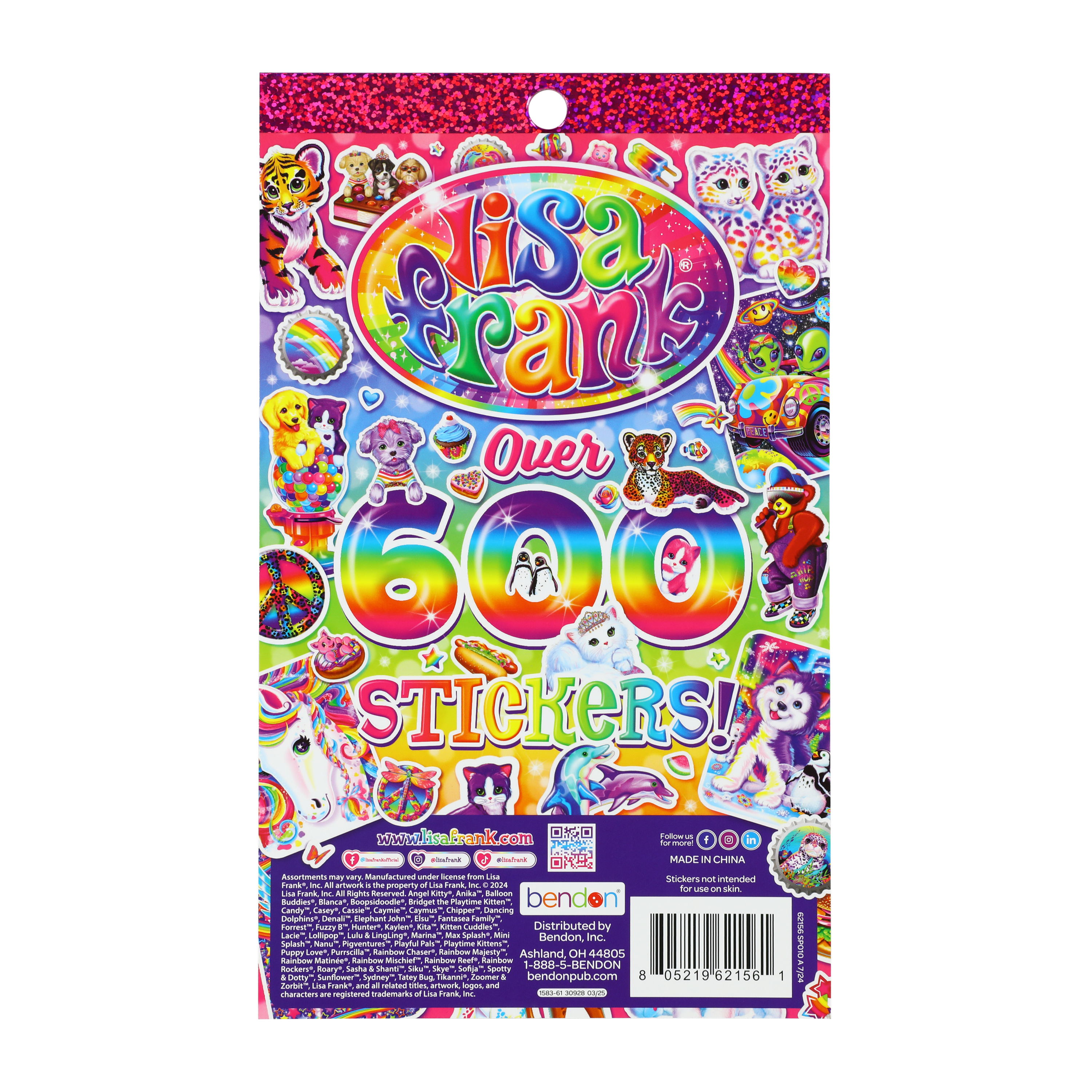 Lisa Frank® Over 600 Stickers Sheet Book