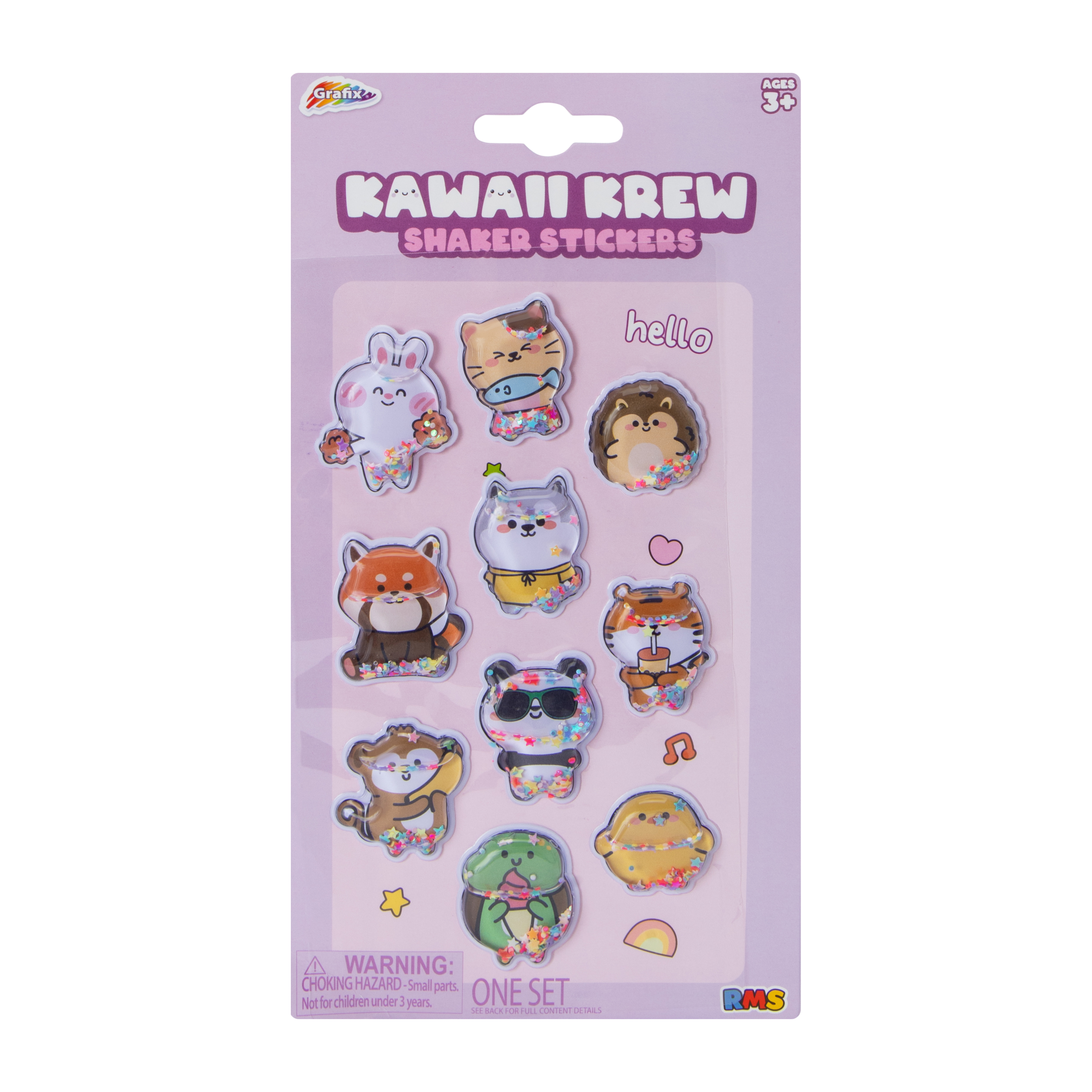 Kawaii Krew Pink Shakers Stickers Set