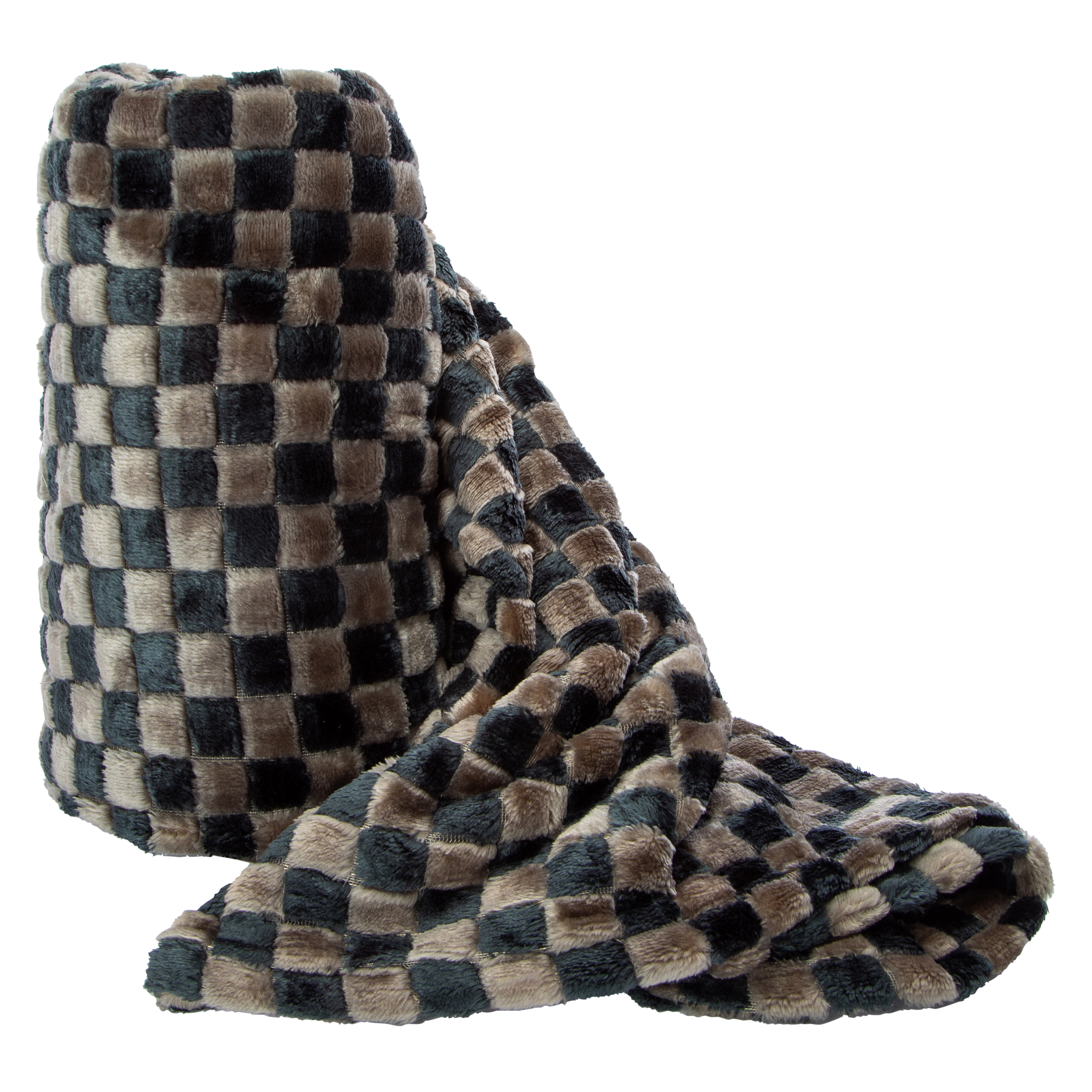 Luxe Collection Checker Throw Blanket 50in x 60in