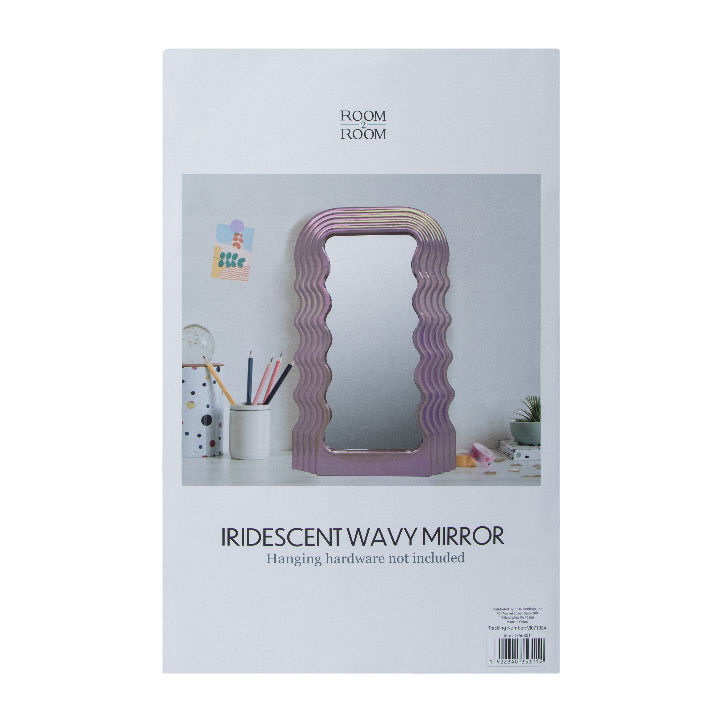 Iridescent Wavy Mirror
