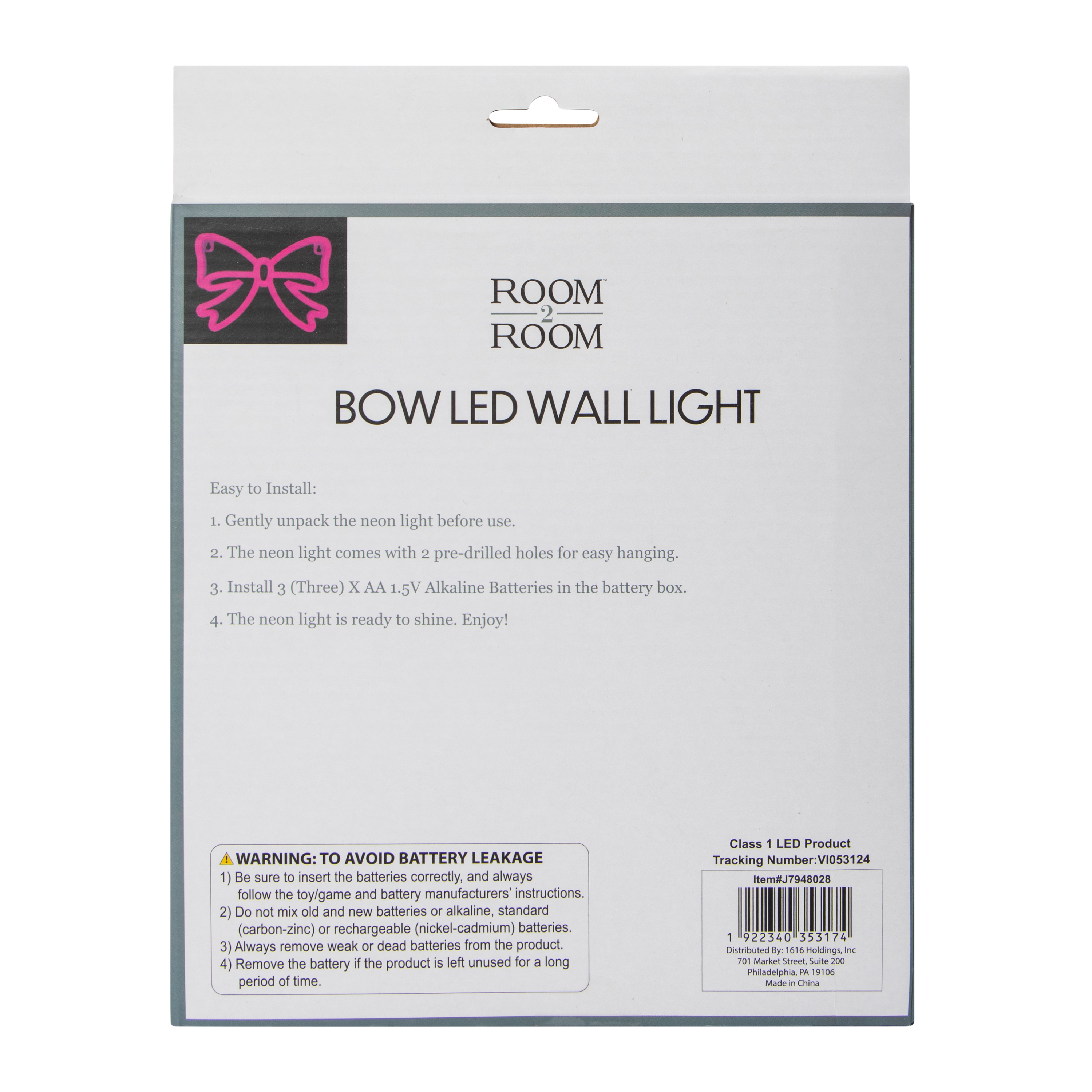 Bow LED Wall Light 8.90in x 6.34in