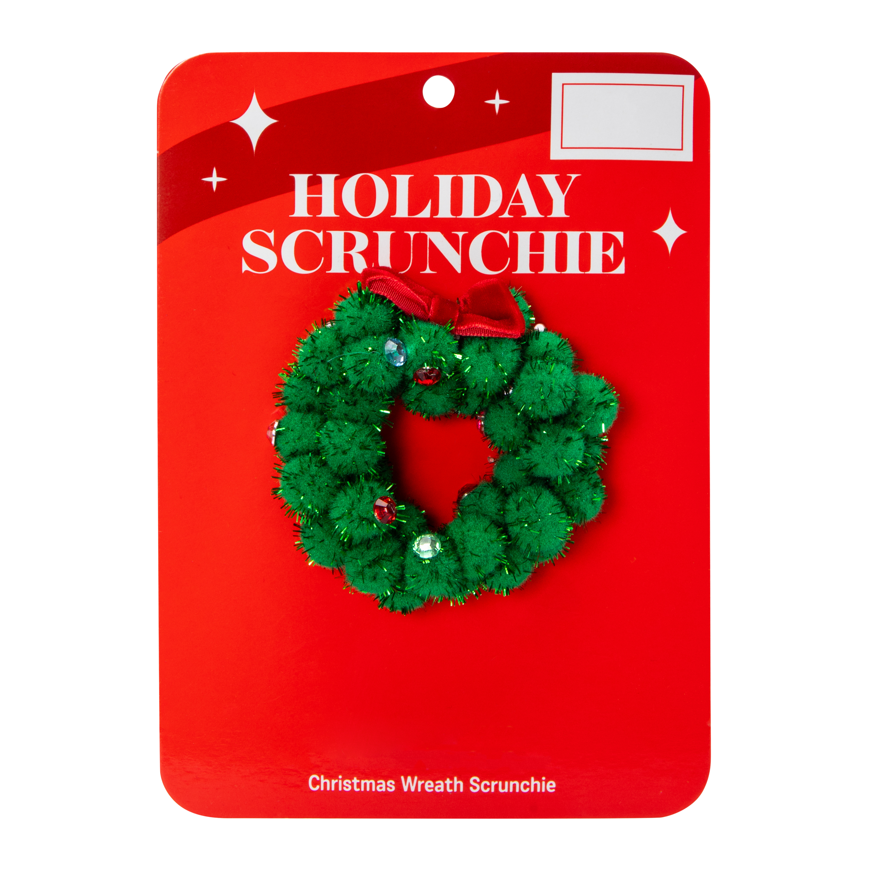 Holiday Christmas Wreath Scrunchie