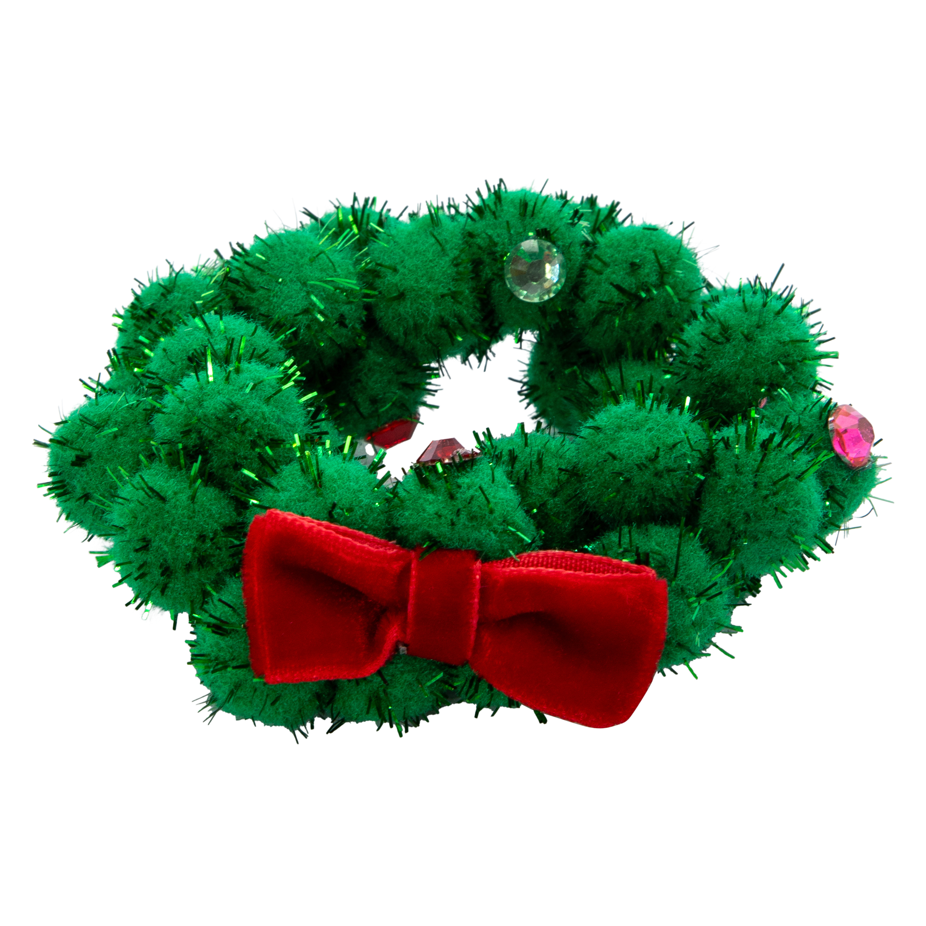 Holiday Christmas Wreath Scrunchie