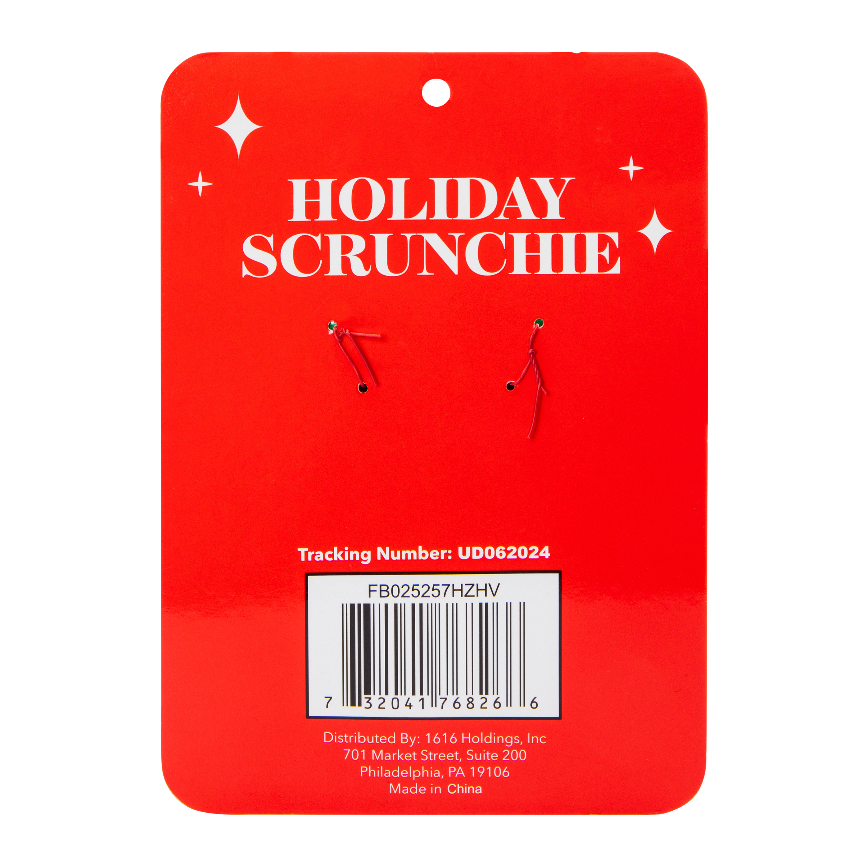 Holiday Christmas Wreath Scrunchie