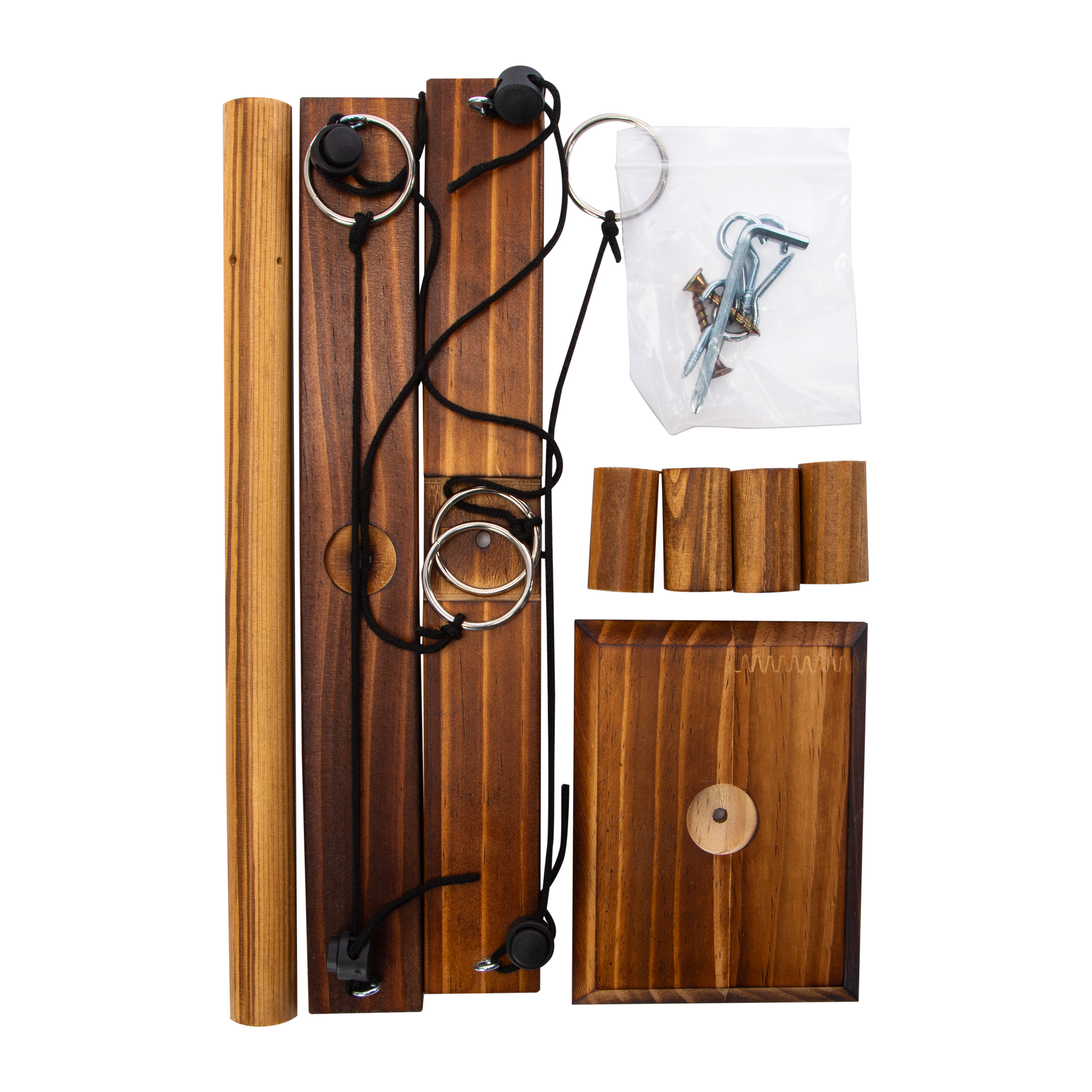 Wooden Ring Toss & Hook Game