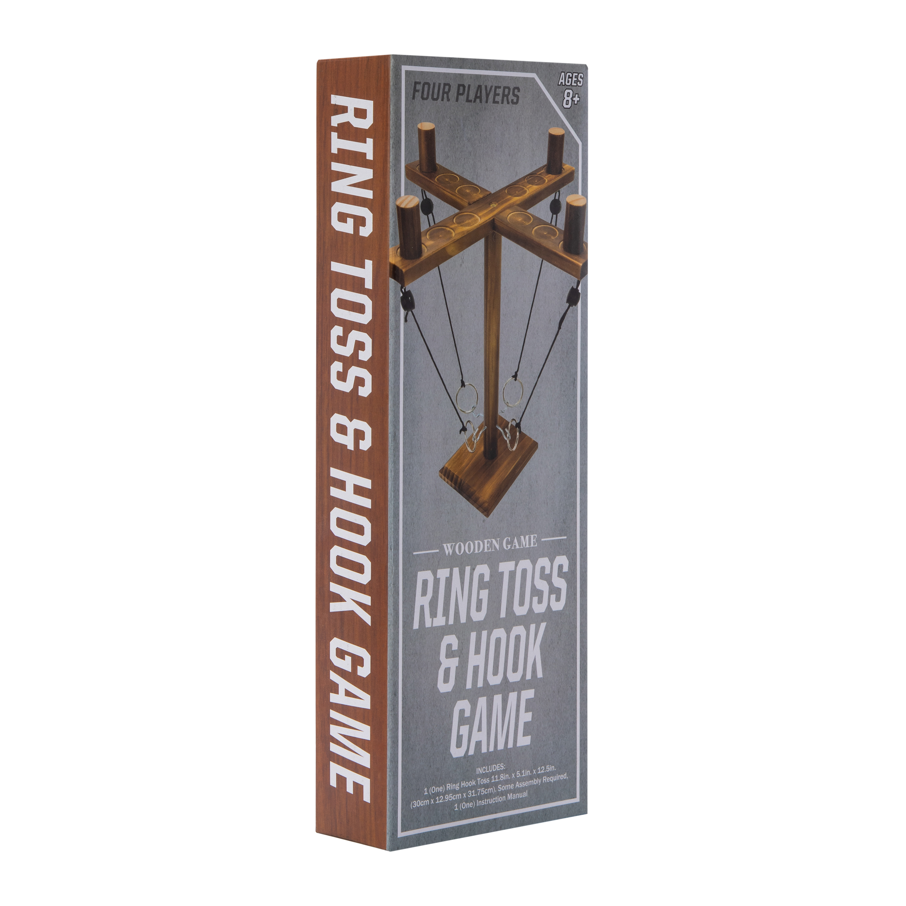 Wooden Ring Toss & Hook Game