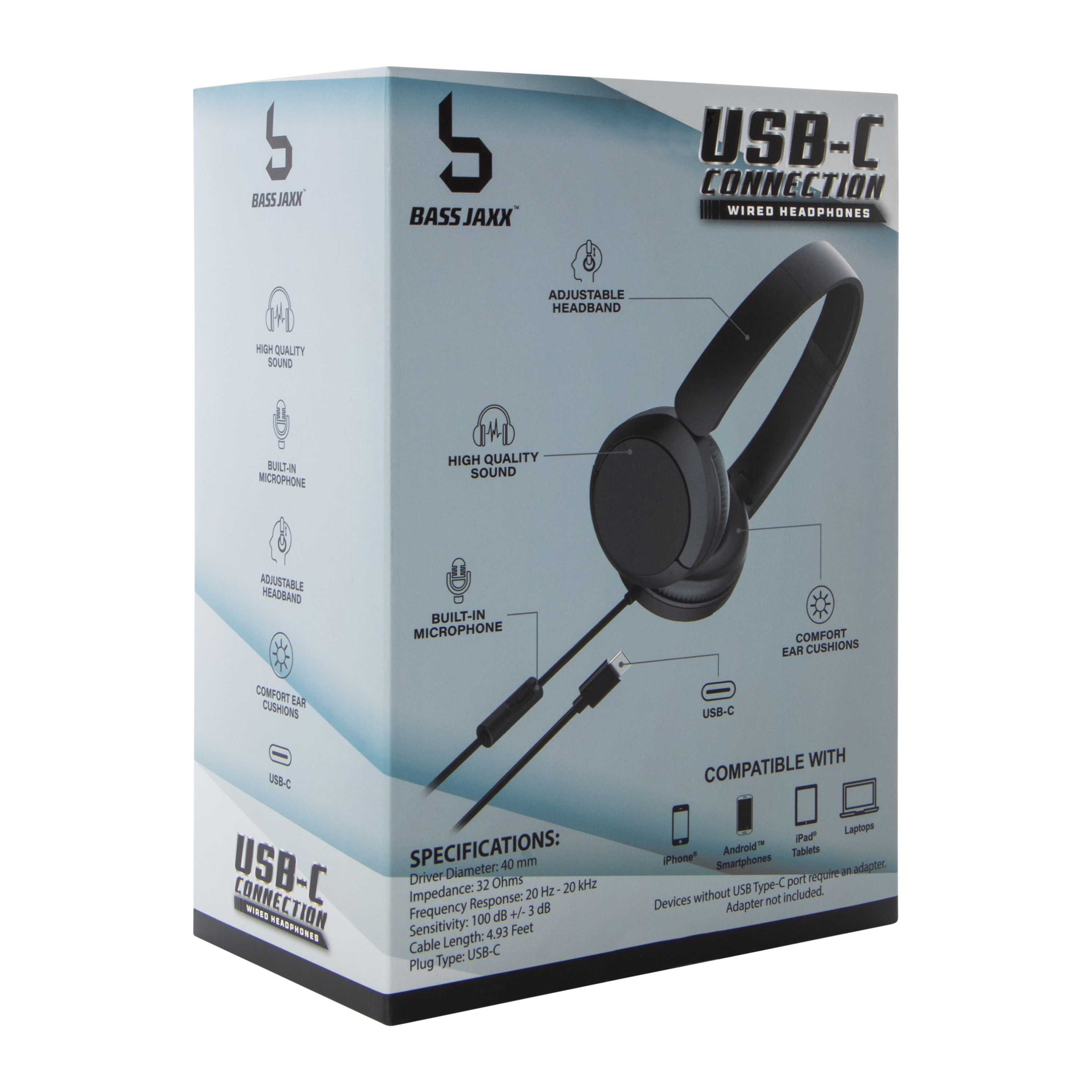 USB-C Connection Wired Headphones With Mic