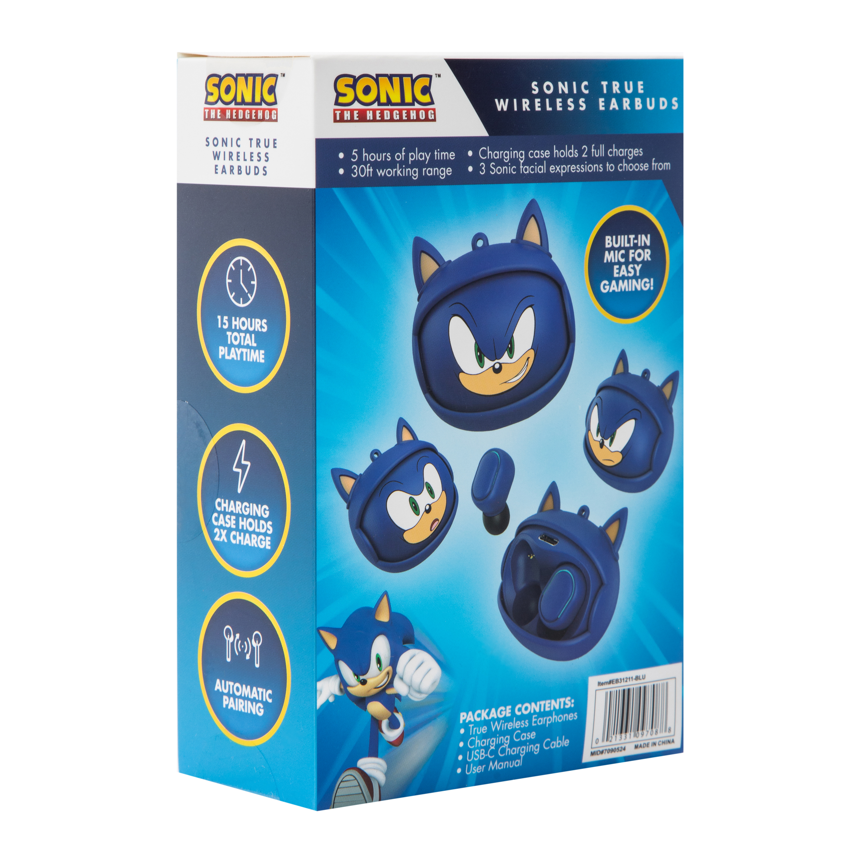 Sonic The Hedgehog™ True Wireless Earbuds With Mic