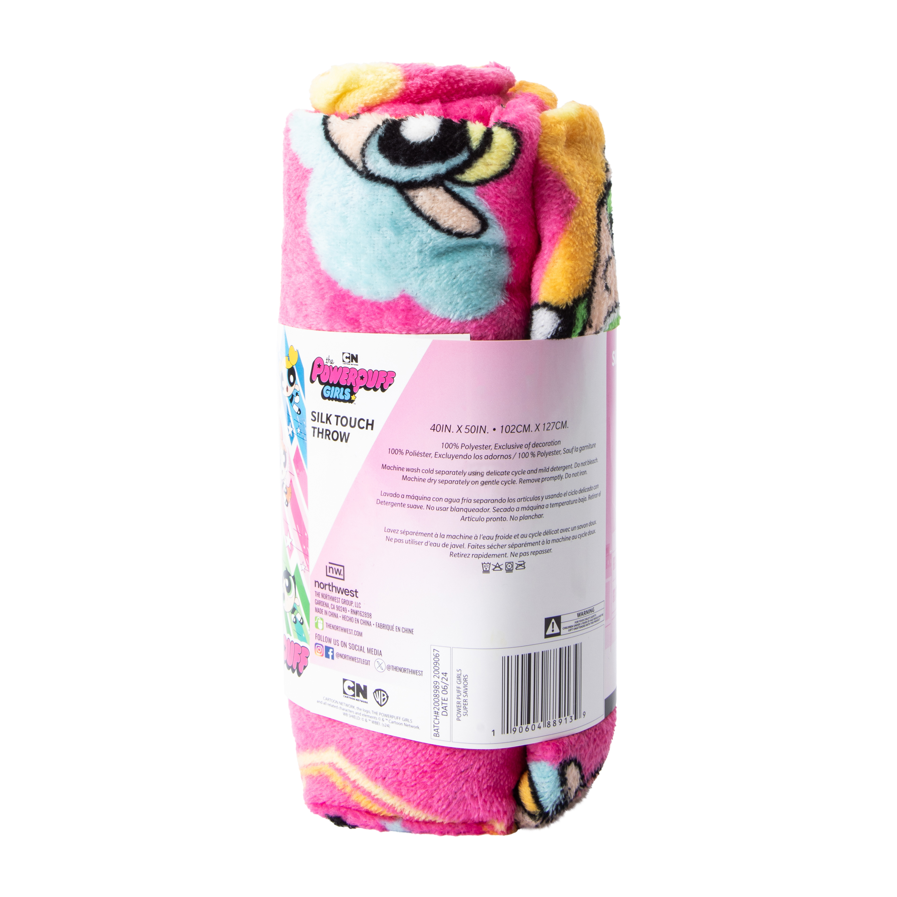 The Powerpuff Girls Silk Throw 40in x 50in