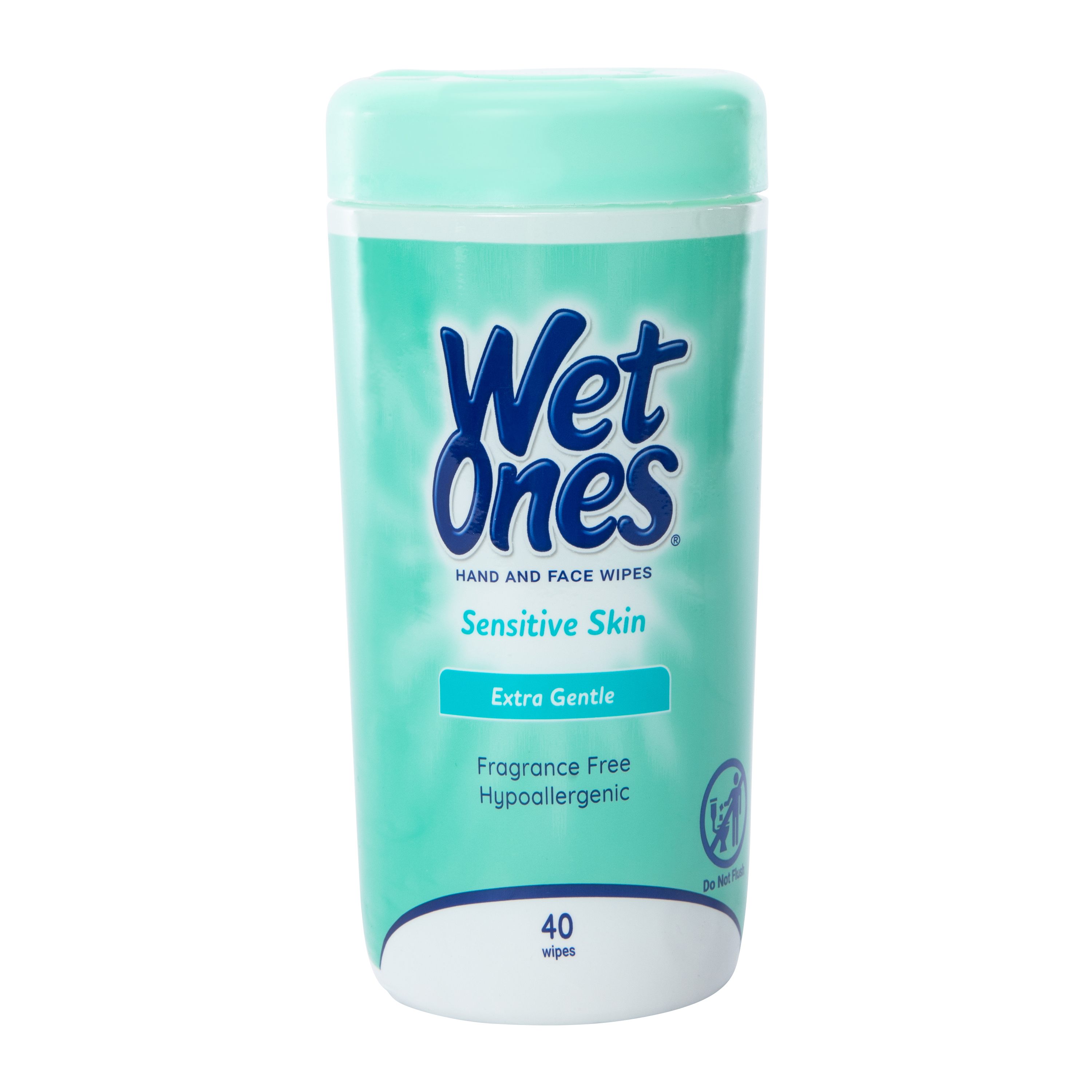 Wet Ones® Sensitive Skin Face & Hand Wipes 40-Count