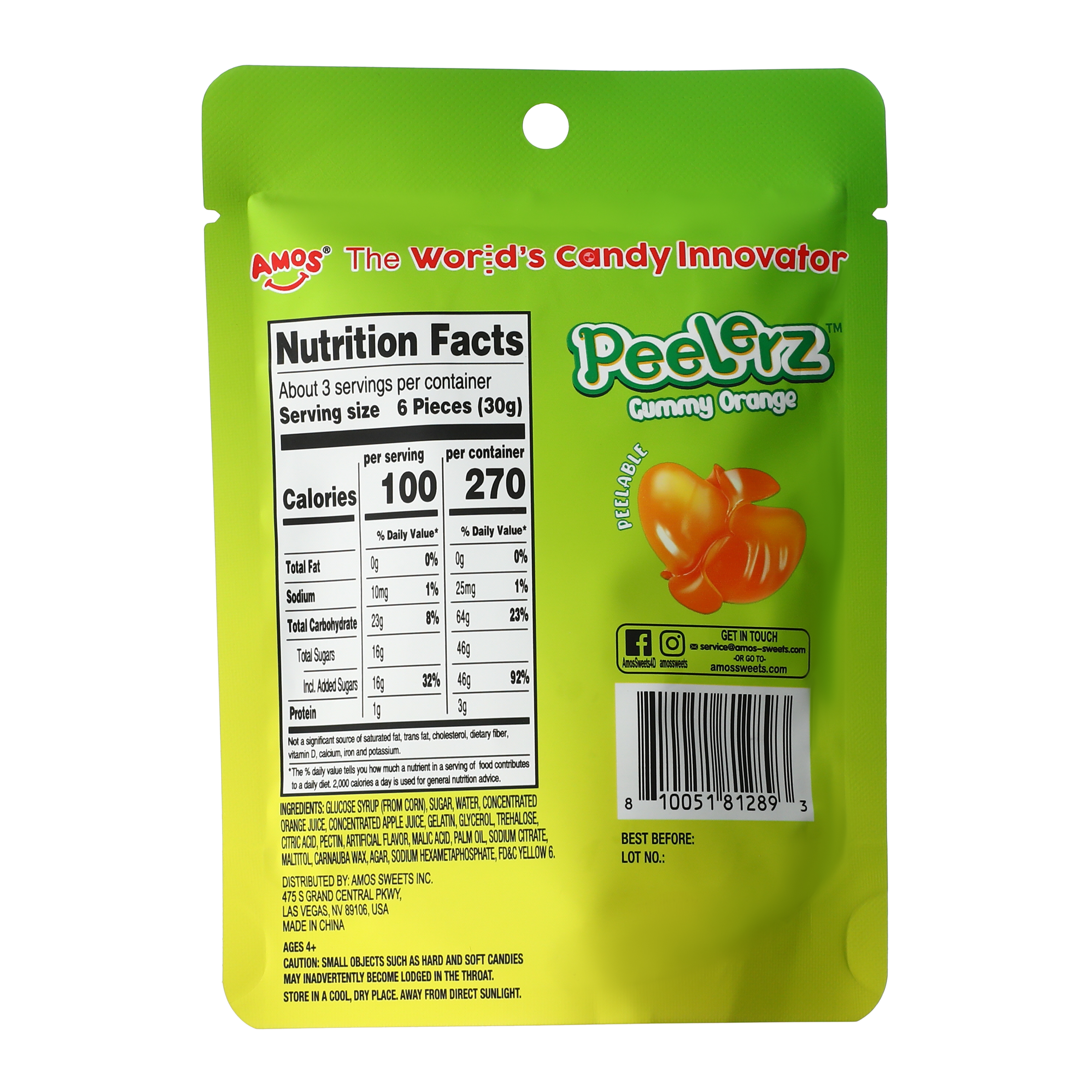 Peelerz™ Gummy Orange Candy 3oz