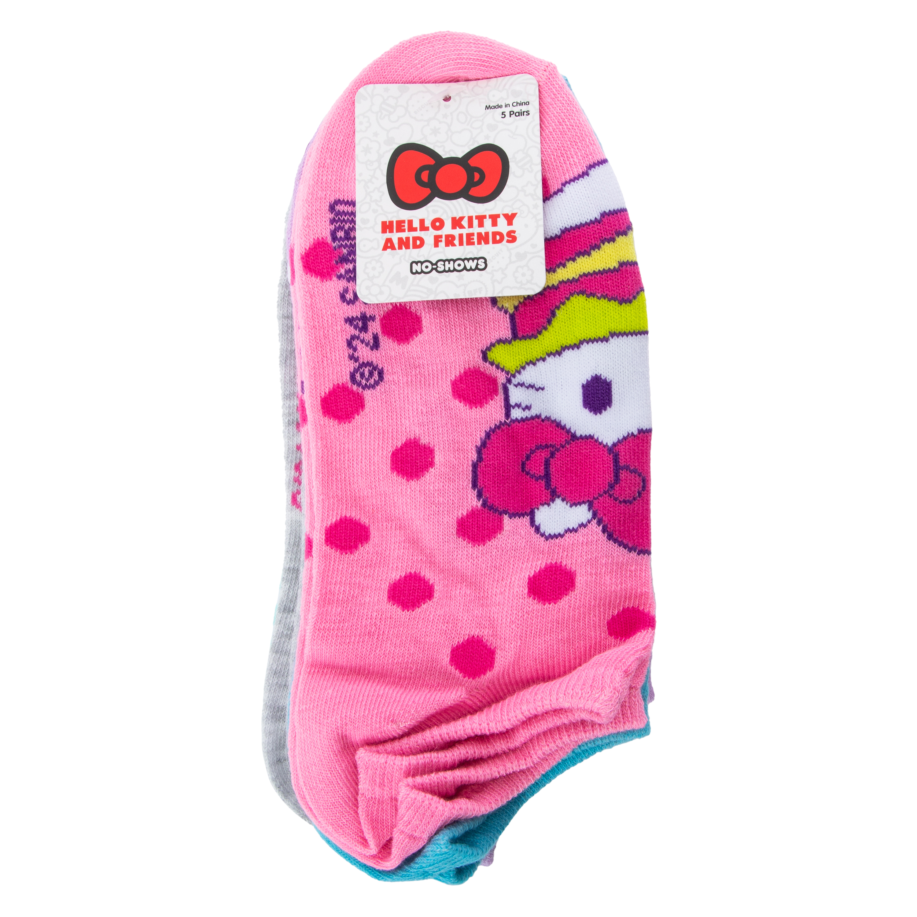 Ladies Hello Kitty® No-Show Socks 5-Pack