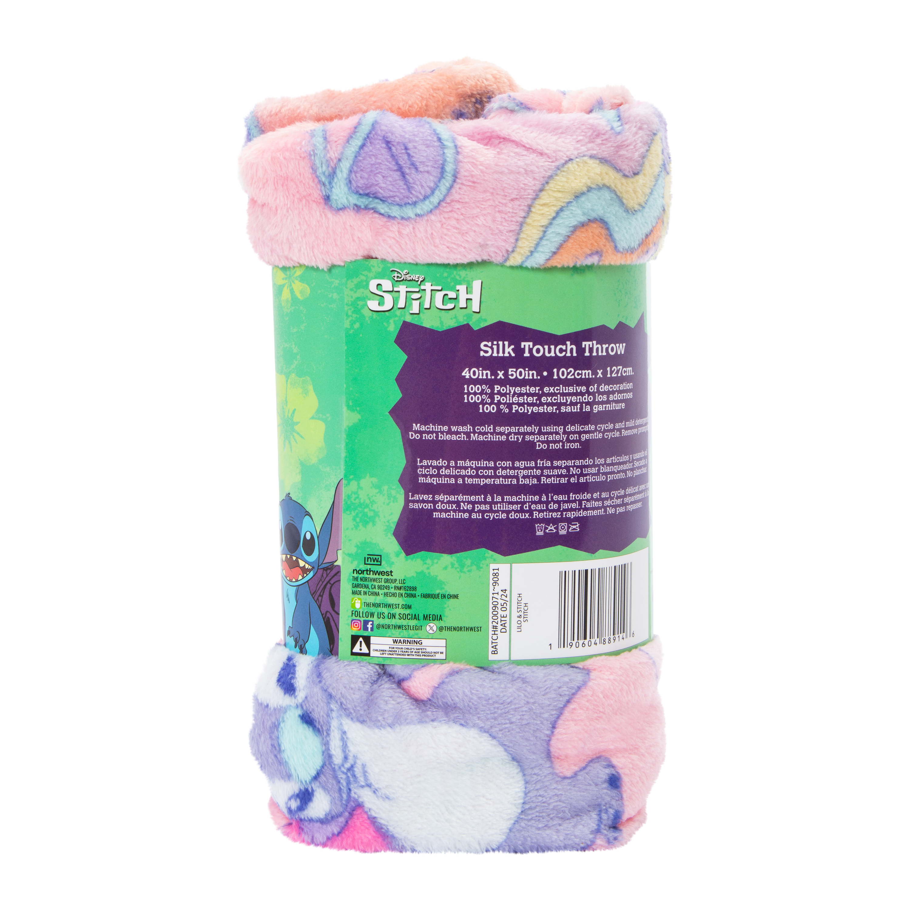 Disney Stitch Silk Touch Throw Blanket 40in x 50in