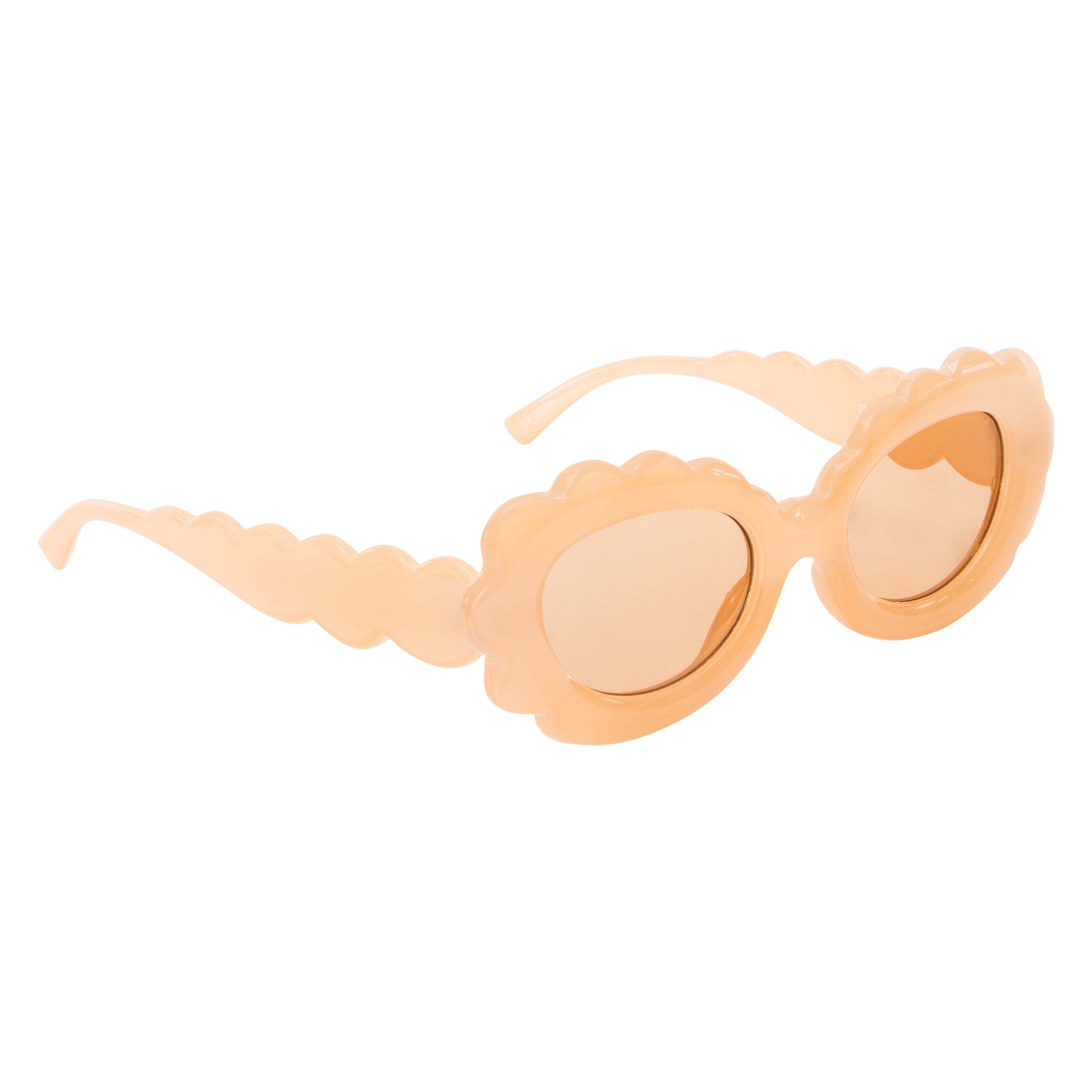 Ladies Scalloped Oval Sunglasses