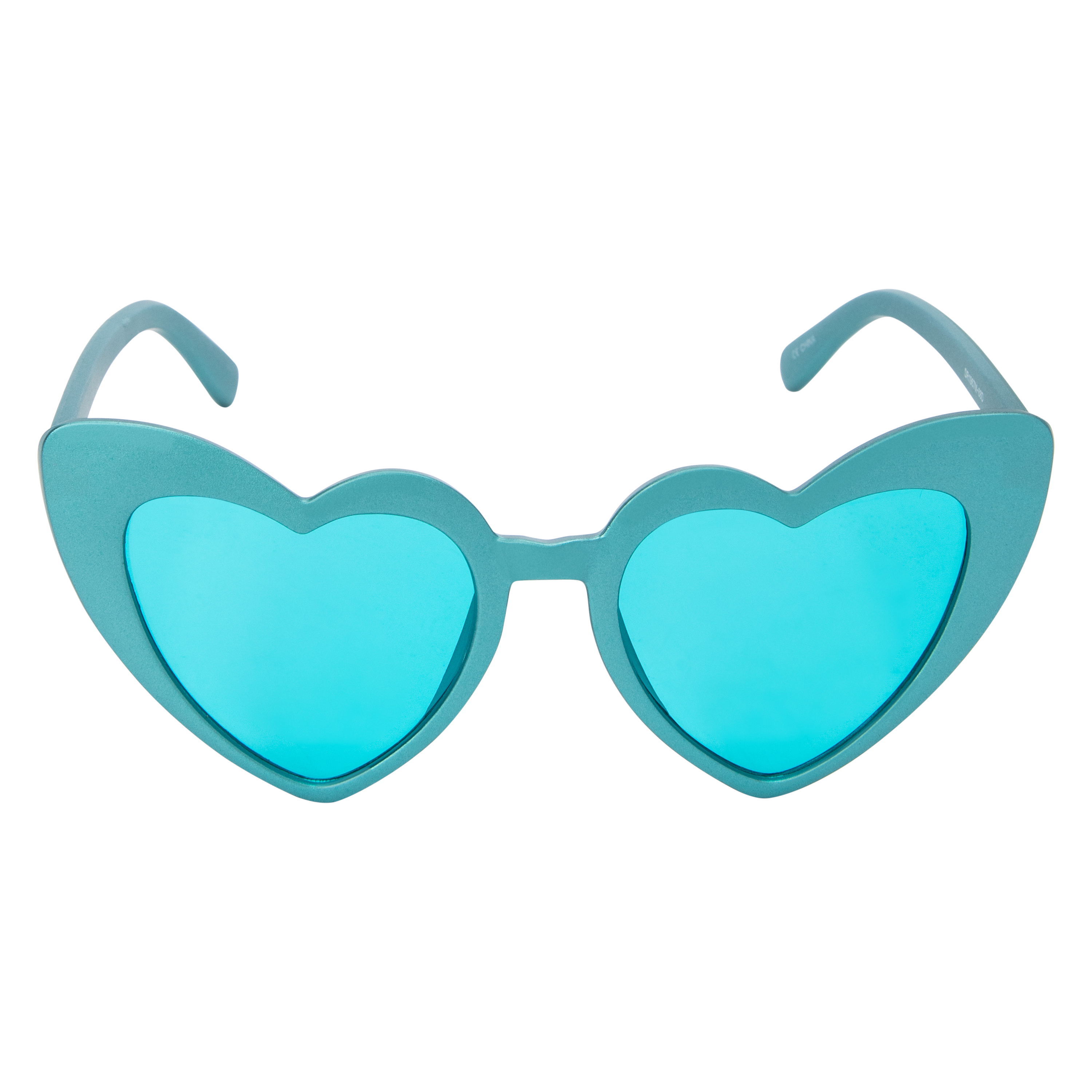 Ladies Metallic Heart Cat-Eye Sunglasses