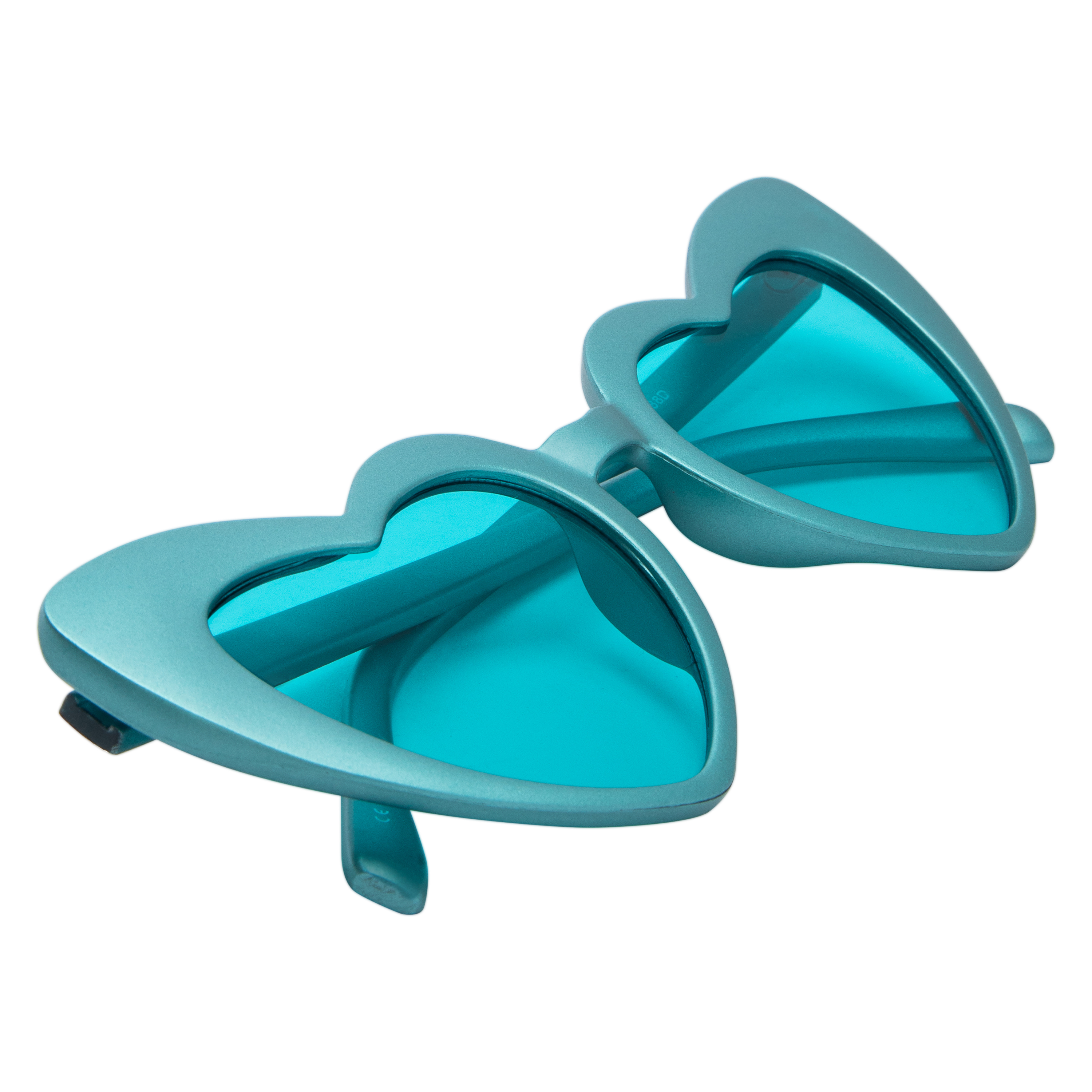 Ladies Metallic Heart Cat-Eye Sunglasses