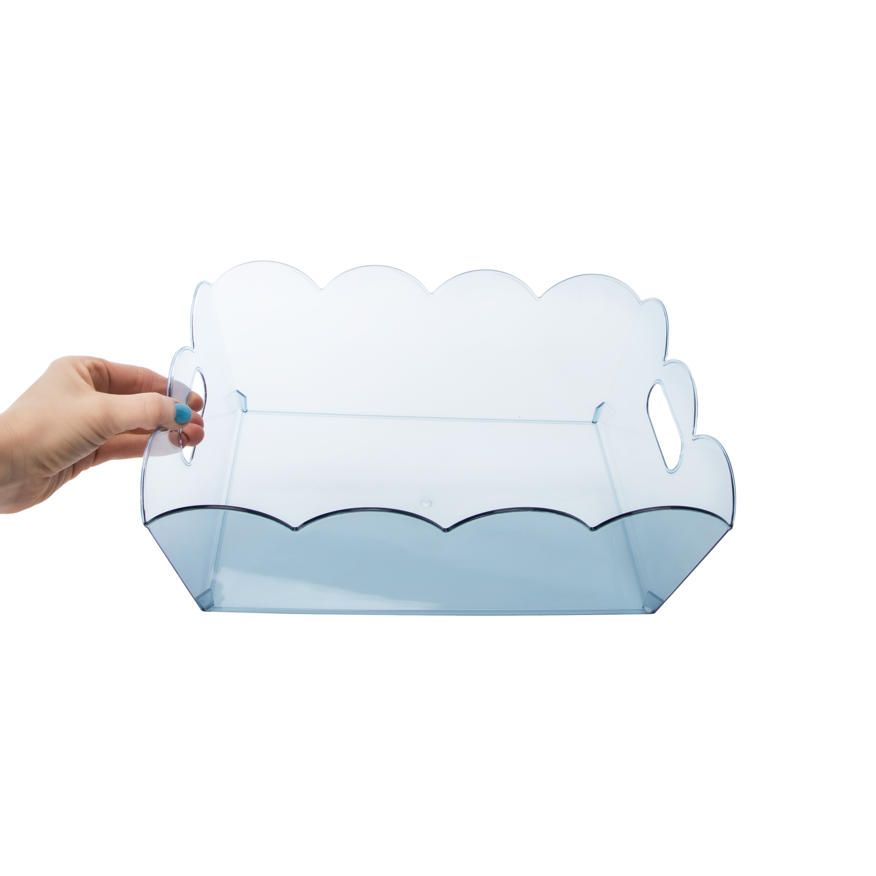 Scallop Plastic Storage Bin
