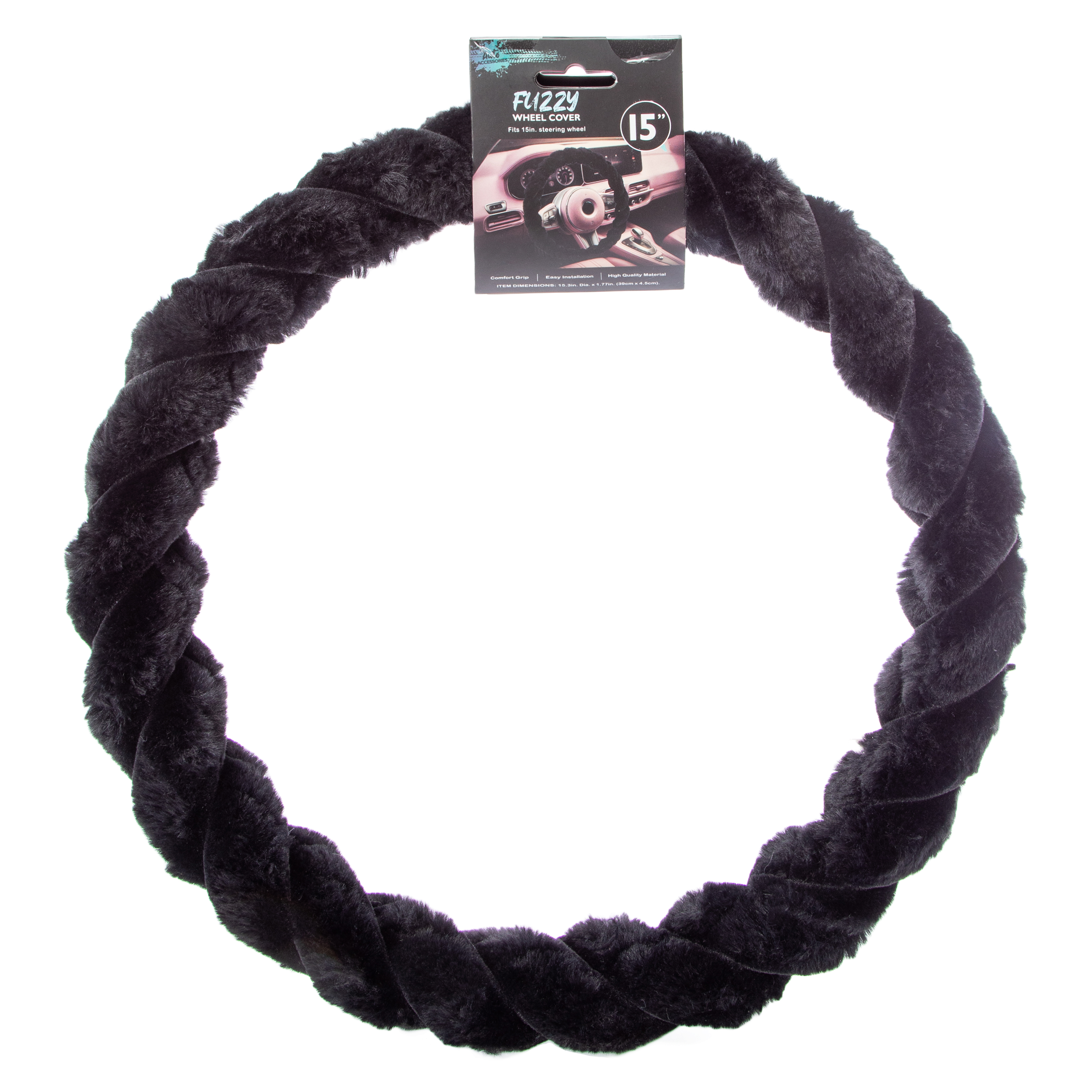 Fuzzy Steering Wheel Cover 15in