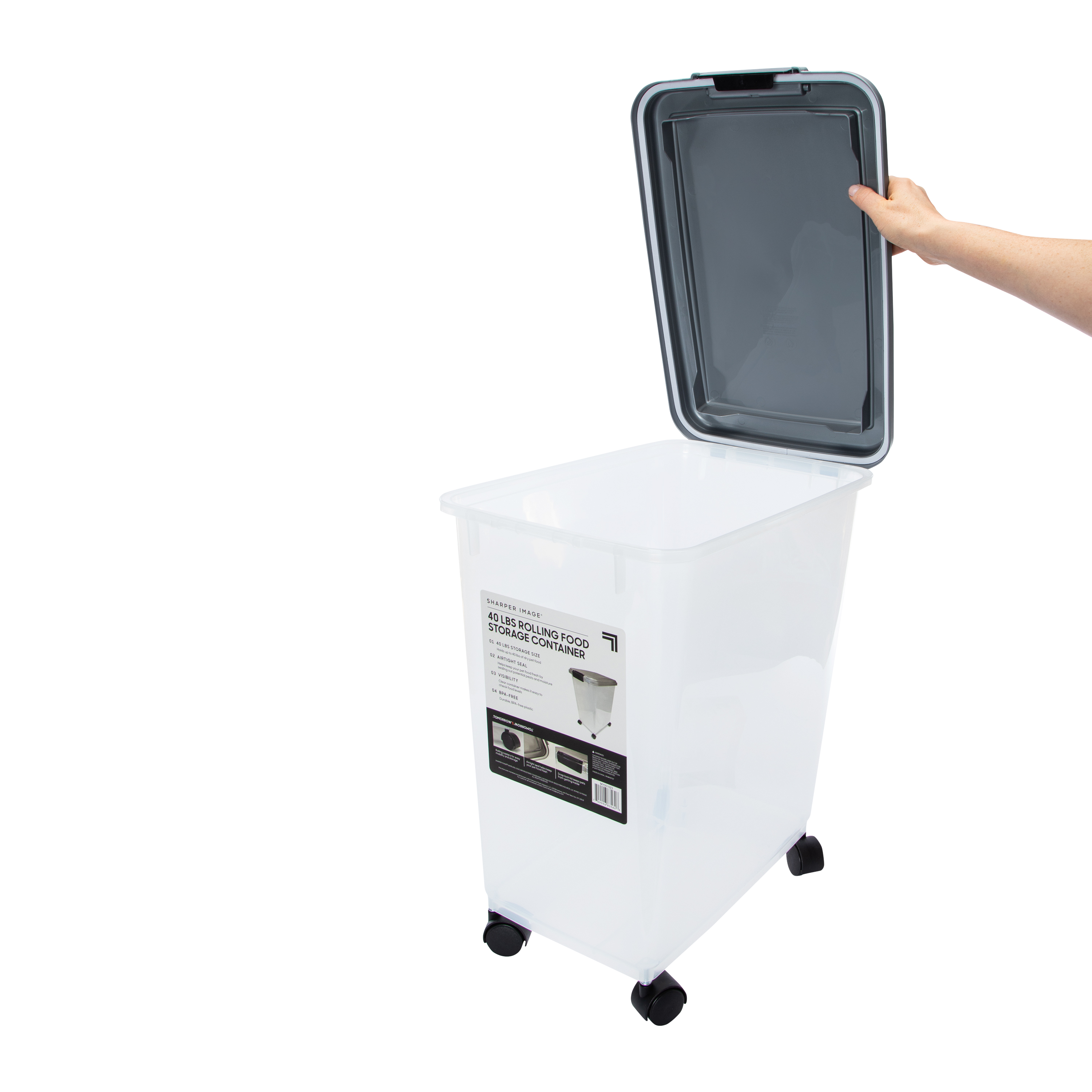 Sharper Image® 40lb Rolling Pet Food Storage Container