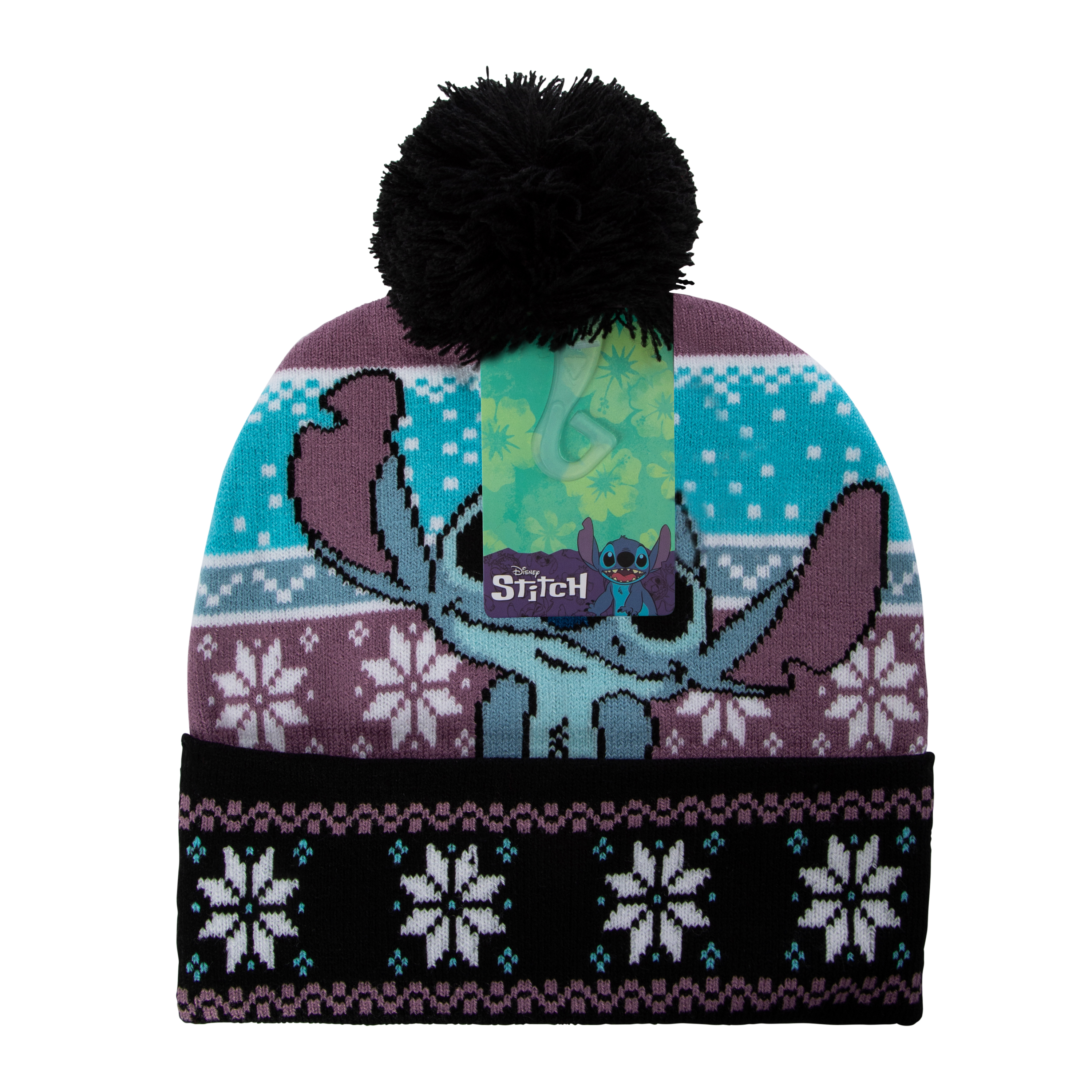 Disney Stitch Christmas Pom Pom Beanie Hat