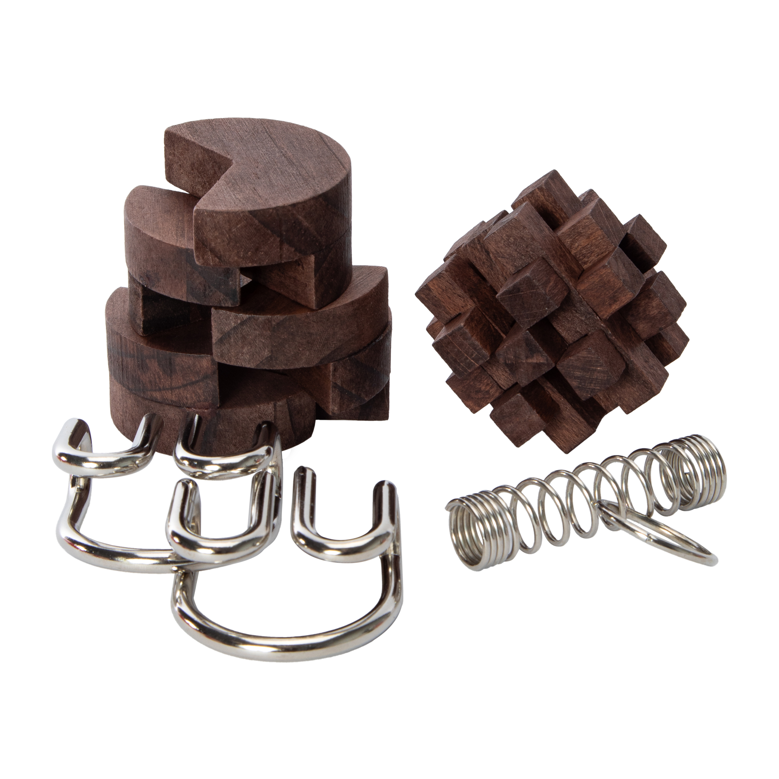 Brain Busters Wood & Metal Brain Puzzles 4-Pack