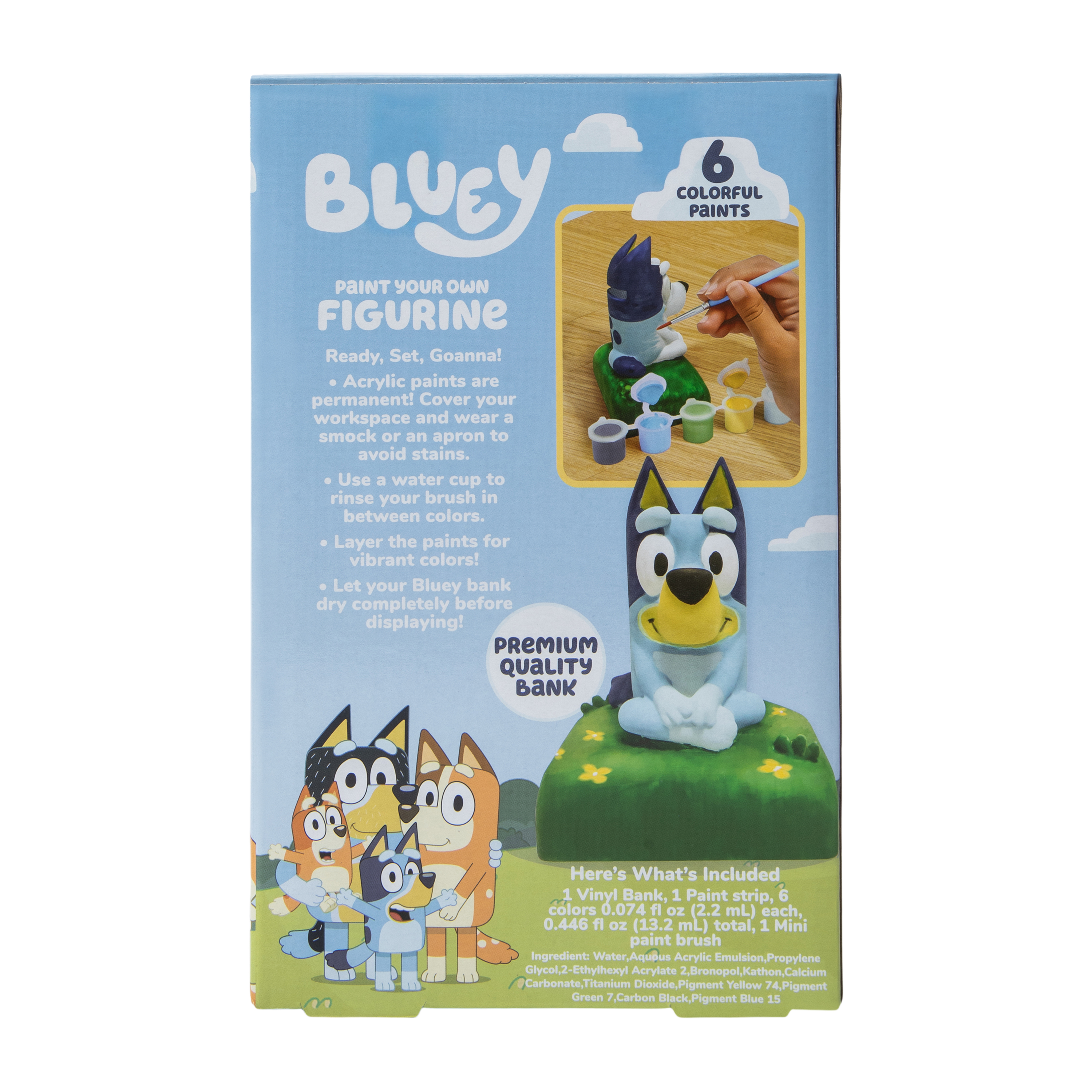 Bluey™ Paint Your Own Figurine Set