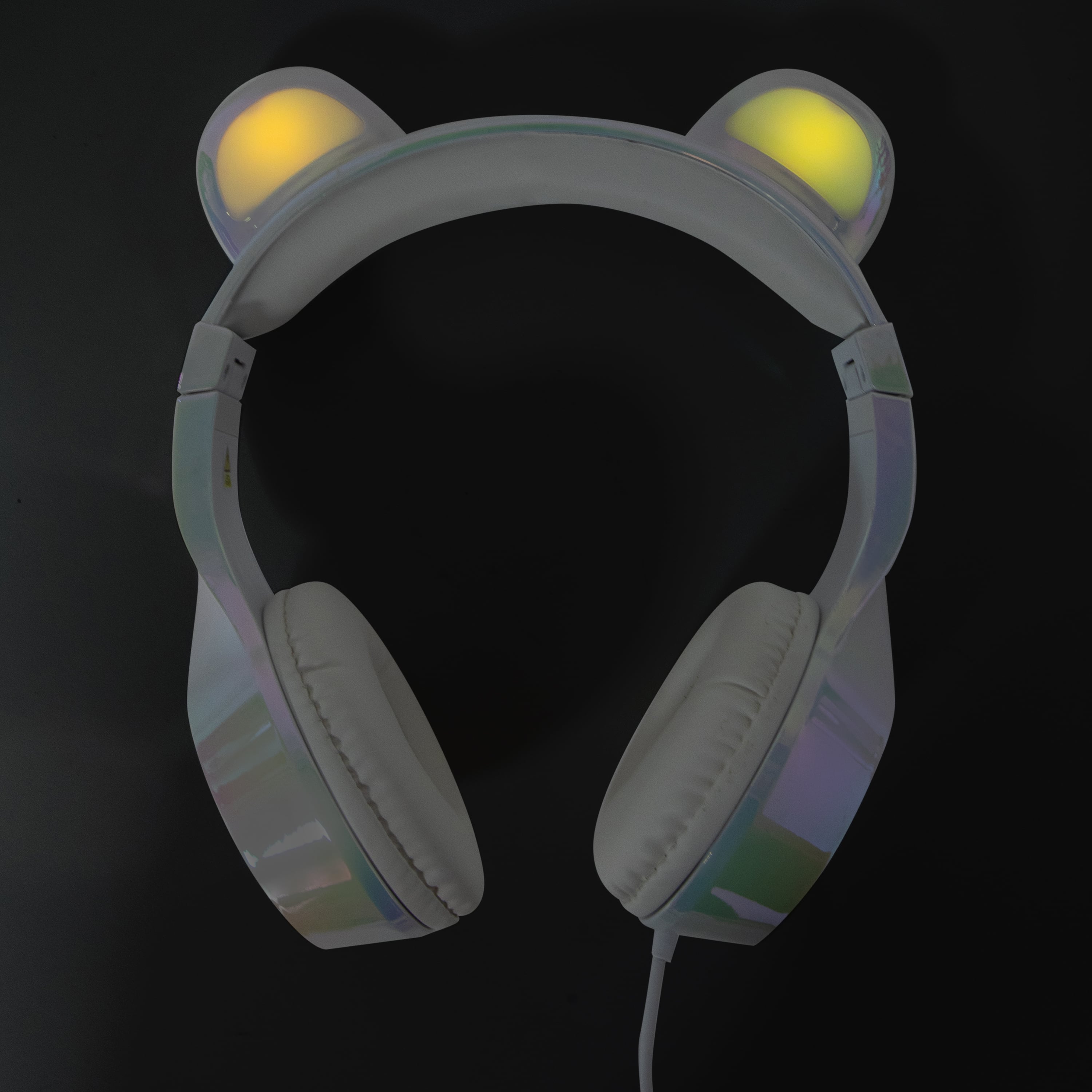 Audifonos de Panda con Orejas LED y Microfono Cableado 5