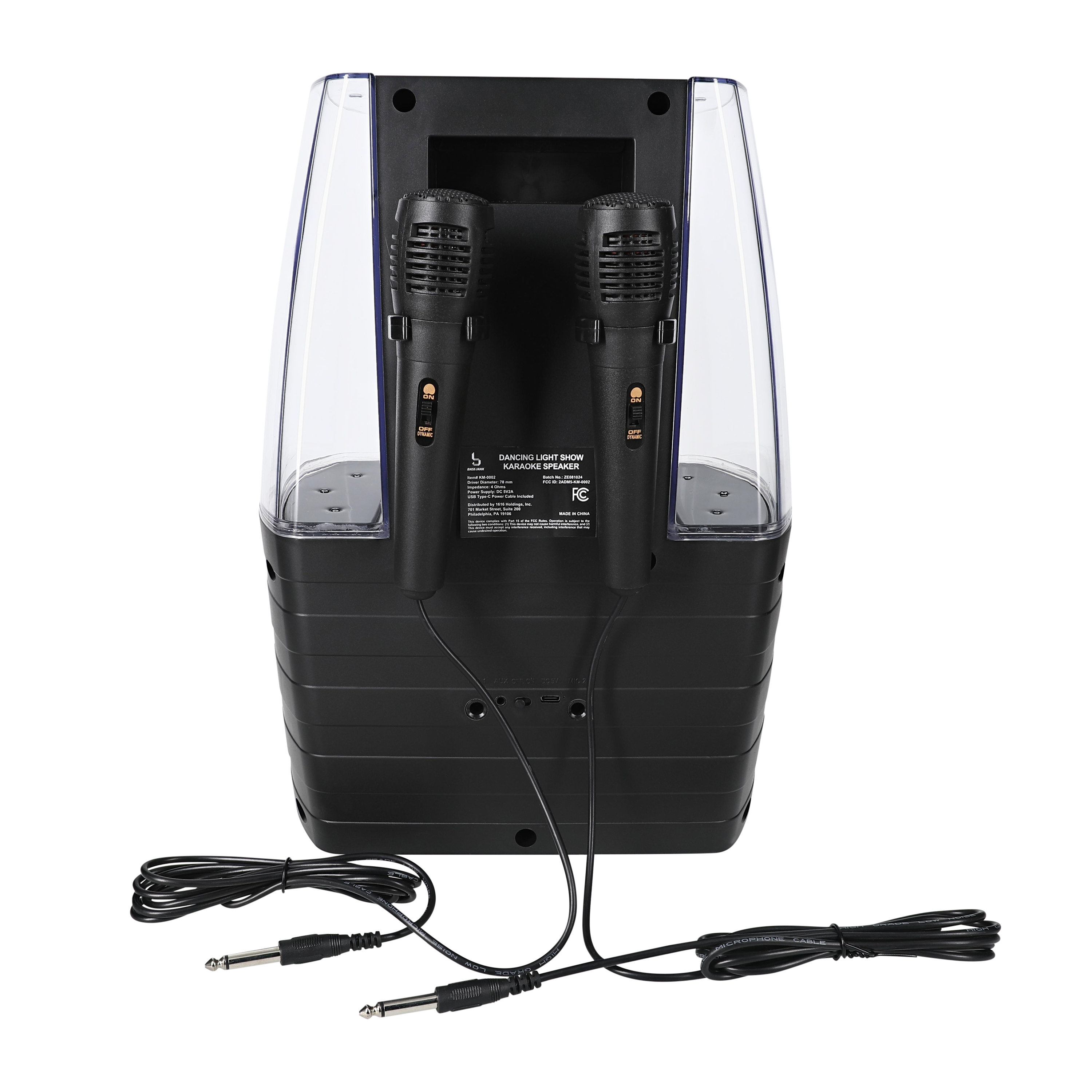 Bass Jaxx™ Dancing Light Show Karaoke Bluetooth® Speaker