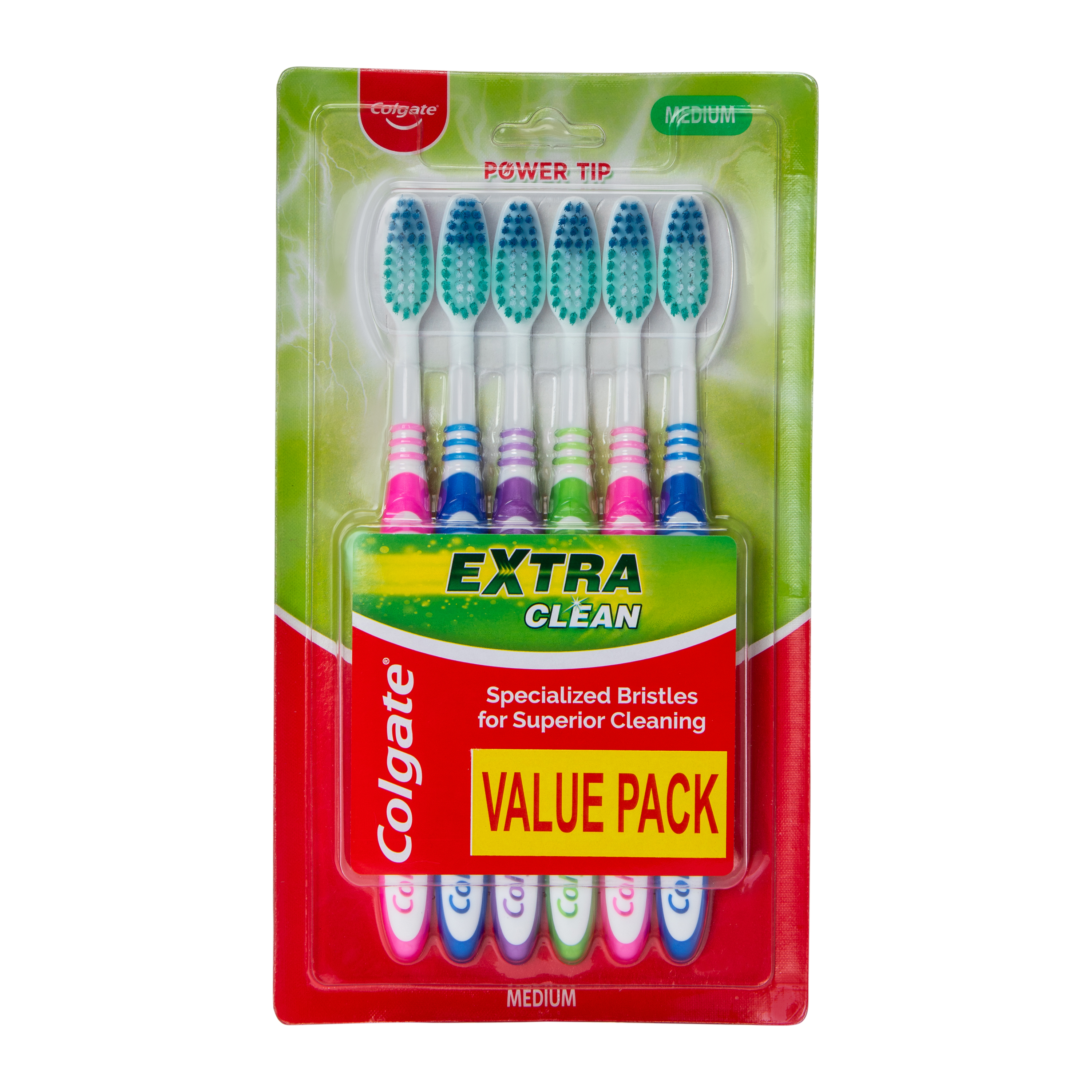 Colgate® Extra Clean Medium Toothbrushes Value Pack 6-Count
