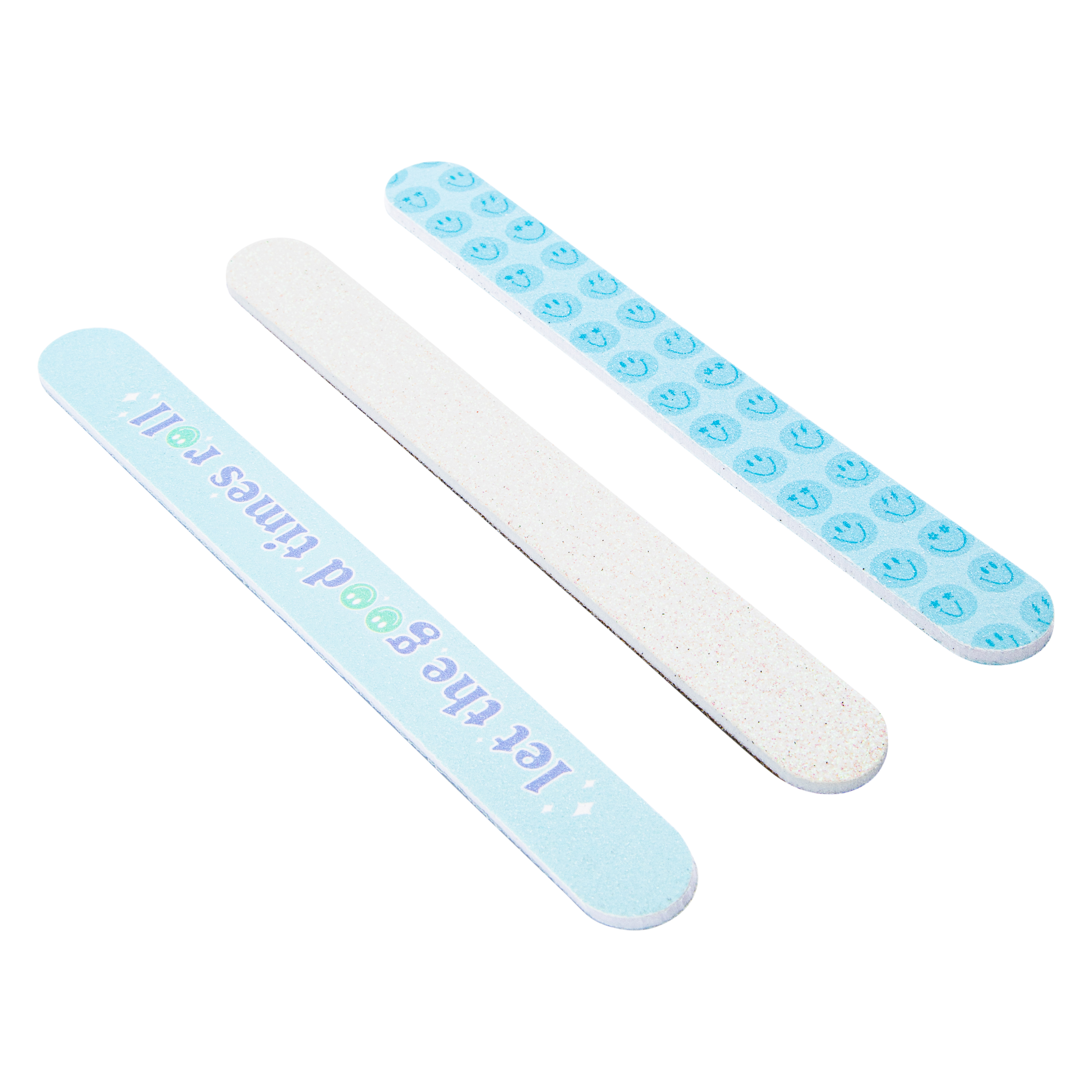 Glitter Happy Face 'Good Times' Nail File Set 3-Count