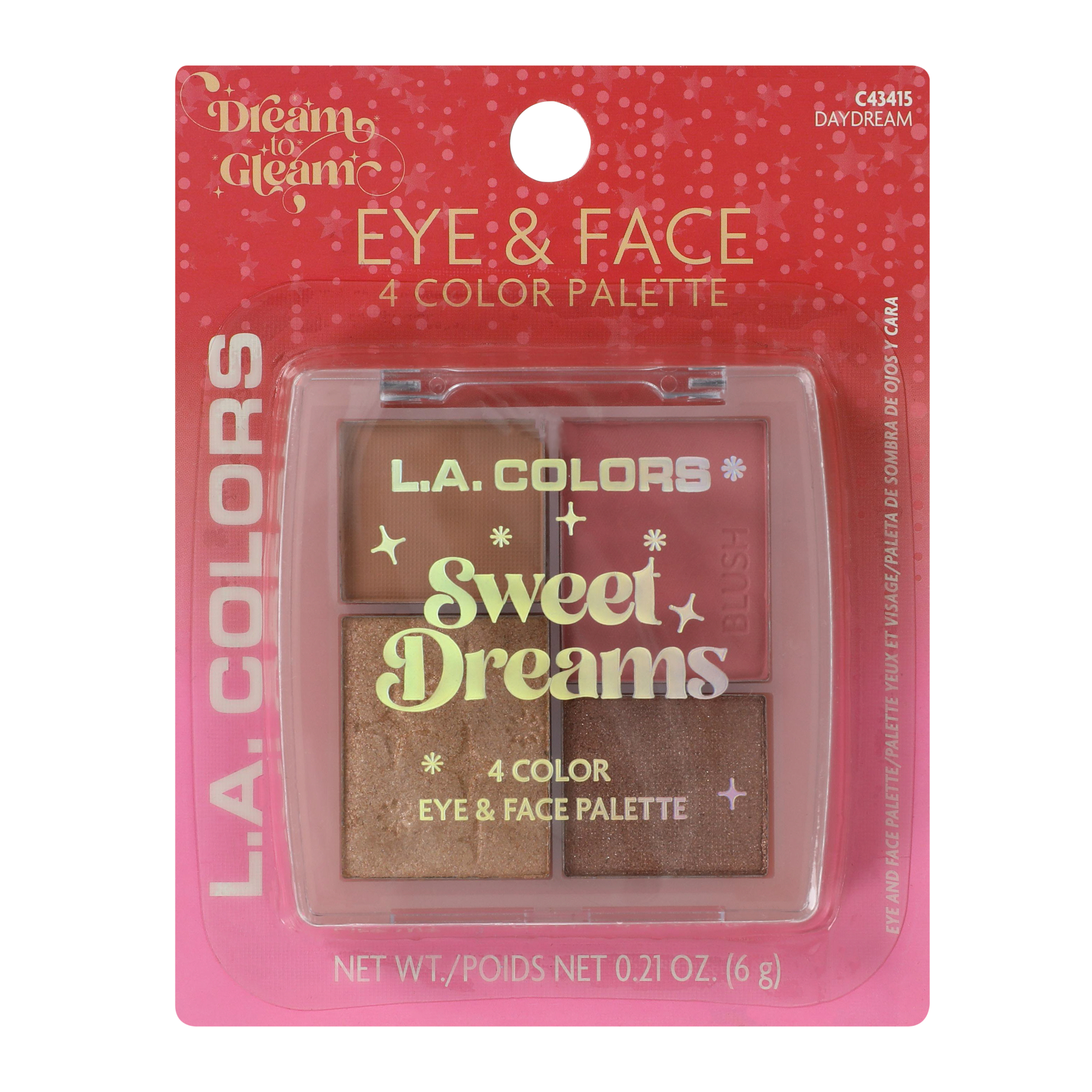 L.A. Colors® Dream To Gleam Eye & Face Palette 4-Count - Daydream