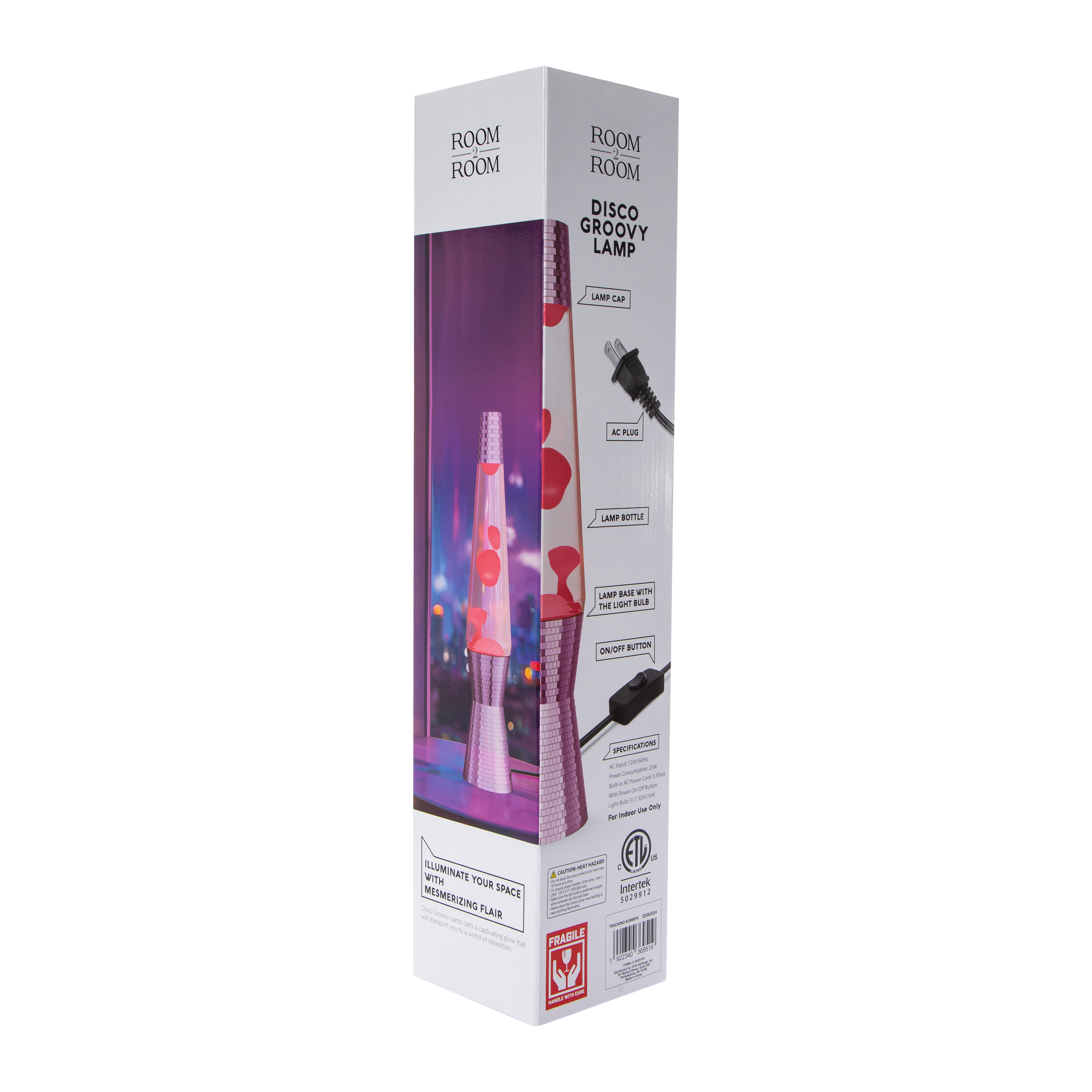 Disco Groovy Lava Lamp 3.54in x 17.9in