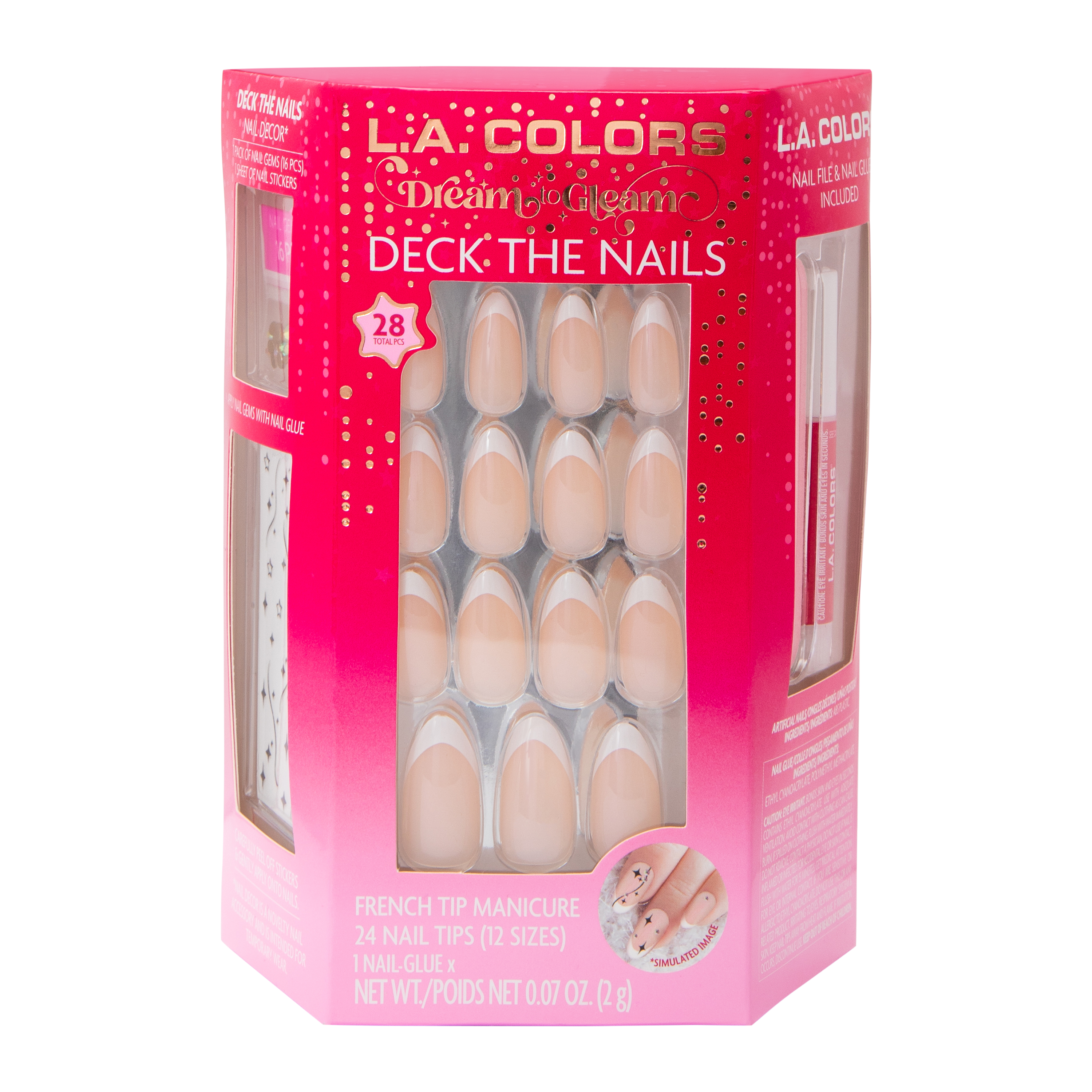 L.A. Colors® Deck The Nails French Tip Manicure Set 28-Piece