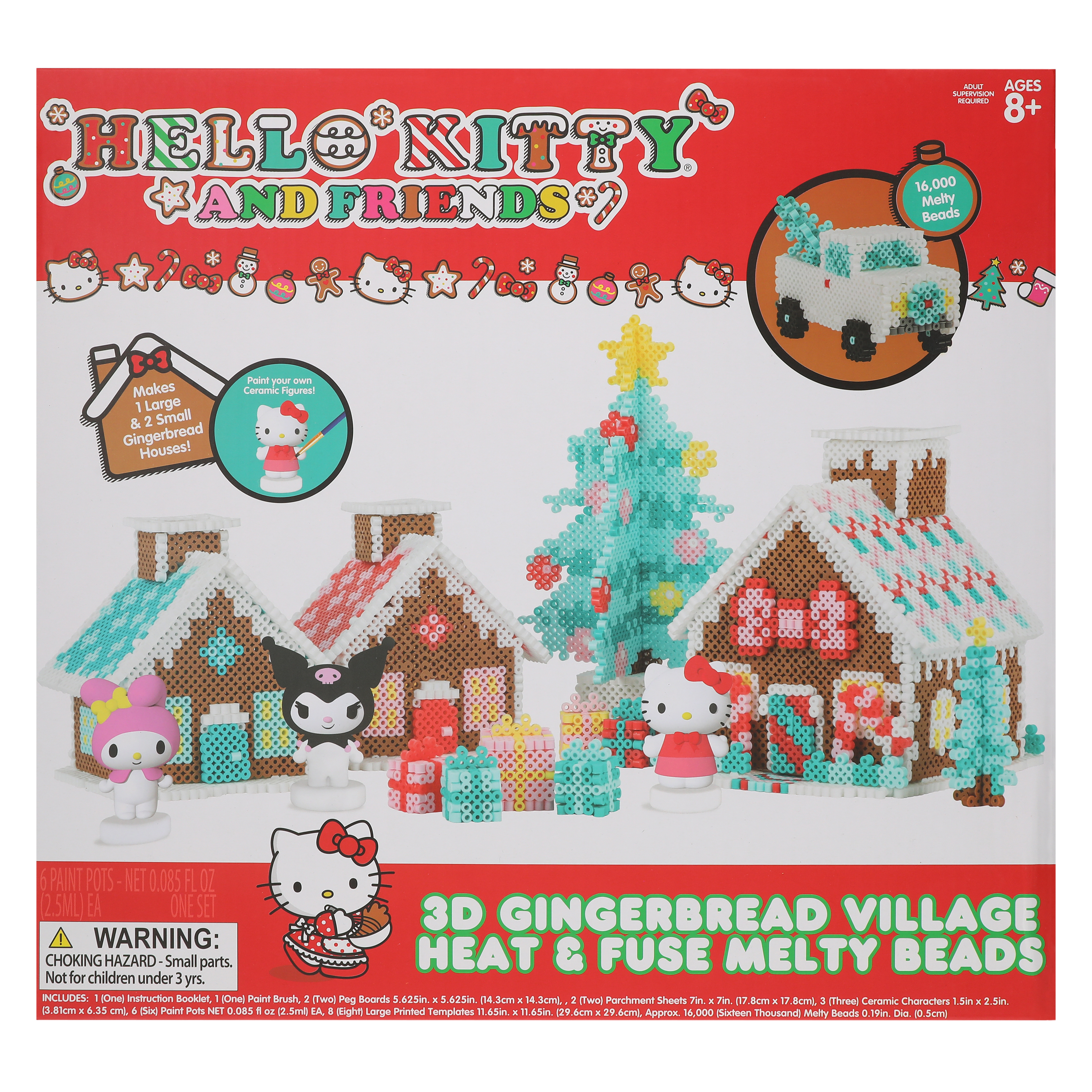 Hello Kitty and Friends® 3D Gingerbread Village Heat & Fuse Melty Beads Set