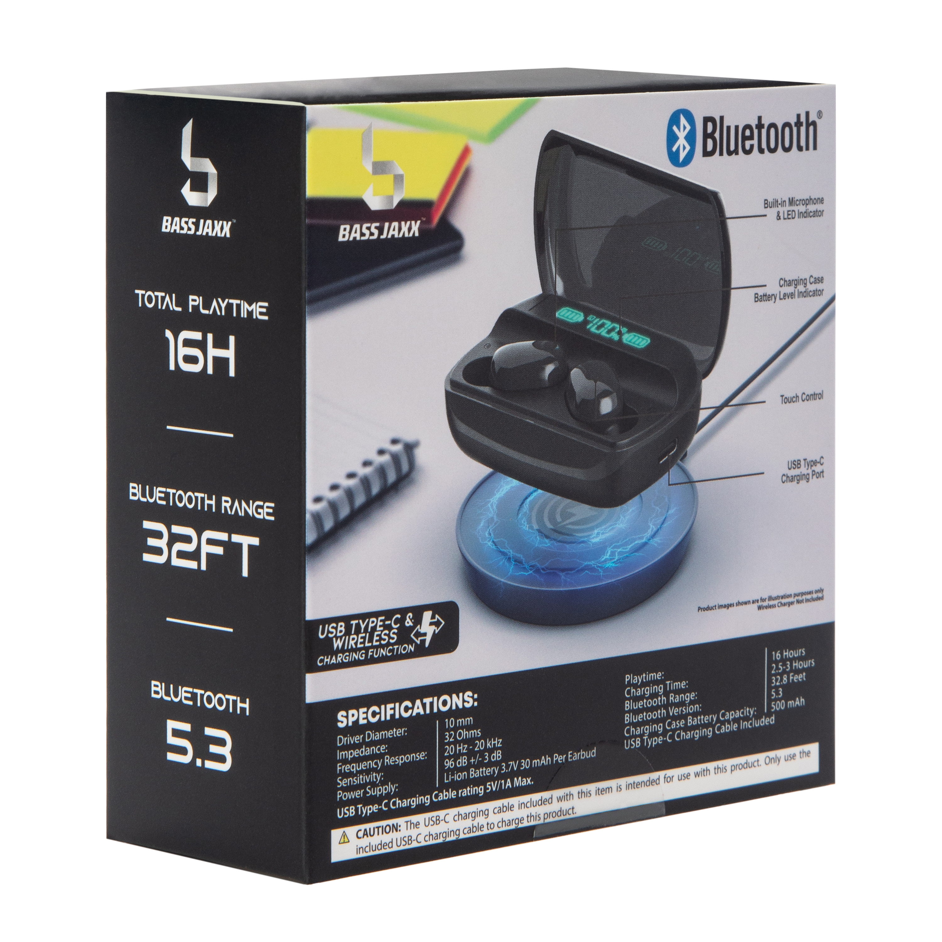 Bass Jaxx® True Wireless Earbuds