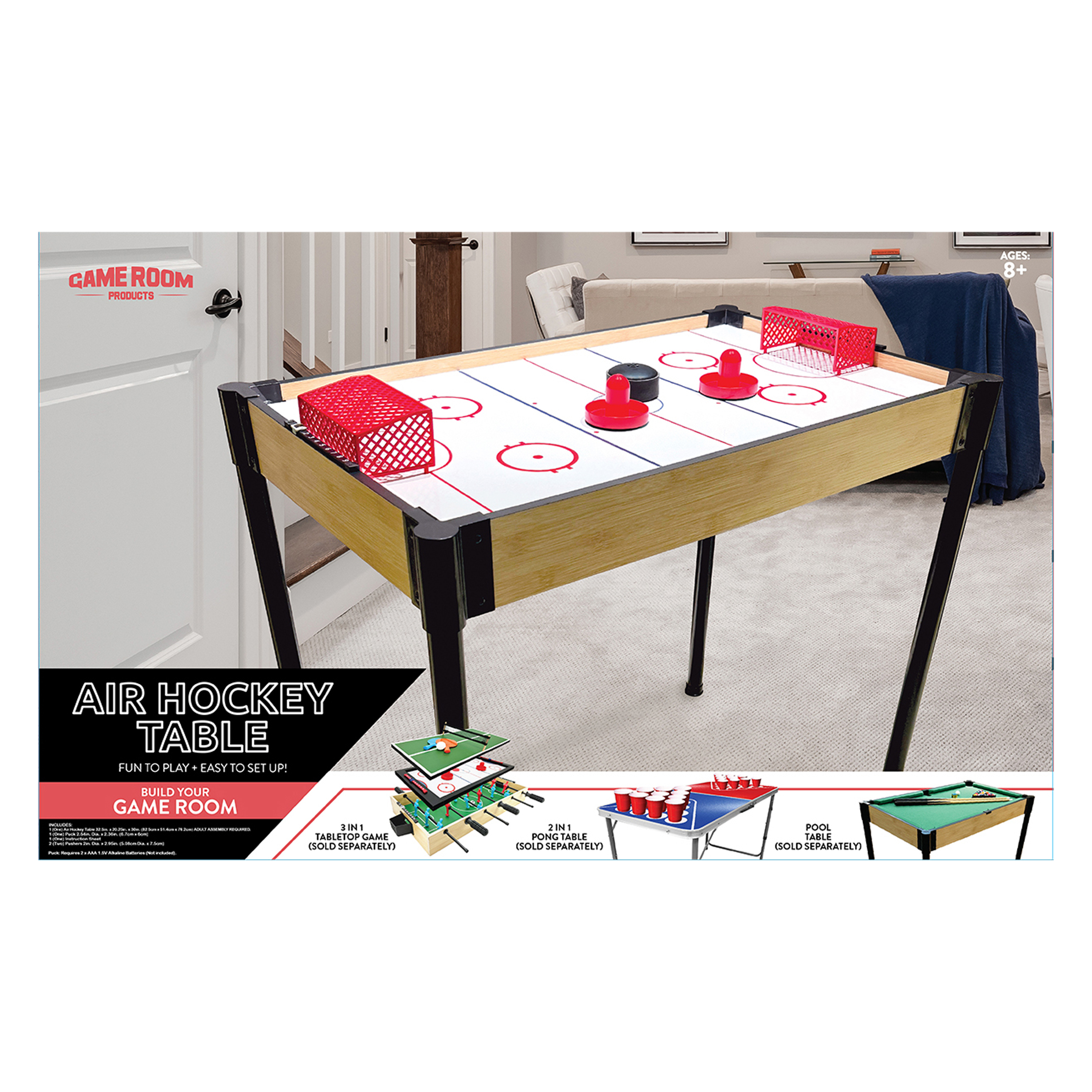 Foldable Air Hockey Table 20.25in x 30in