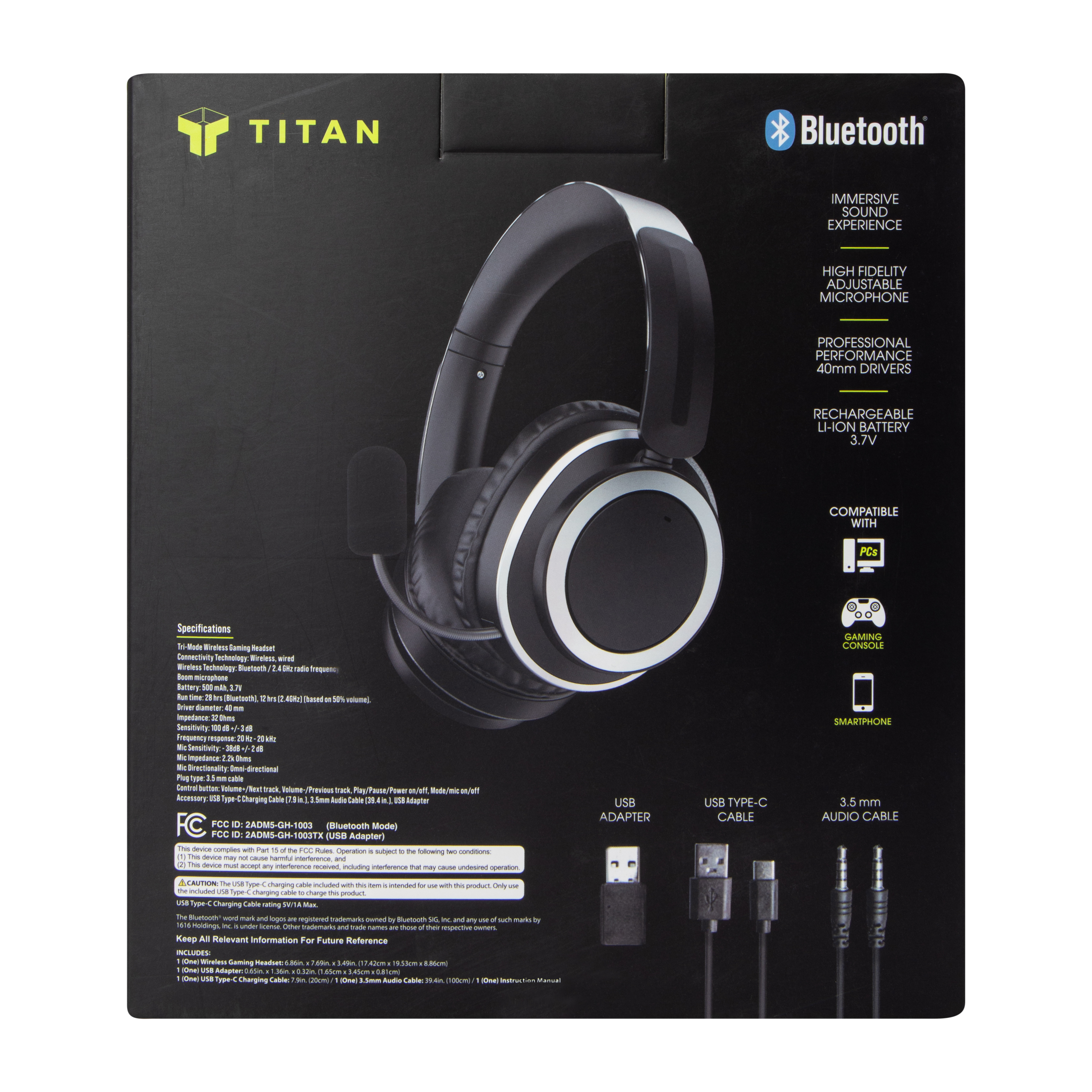 Titan Wireless Bluetooth® Gaming Headset