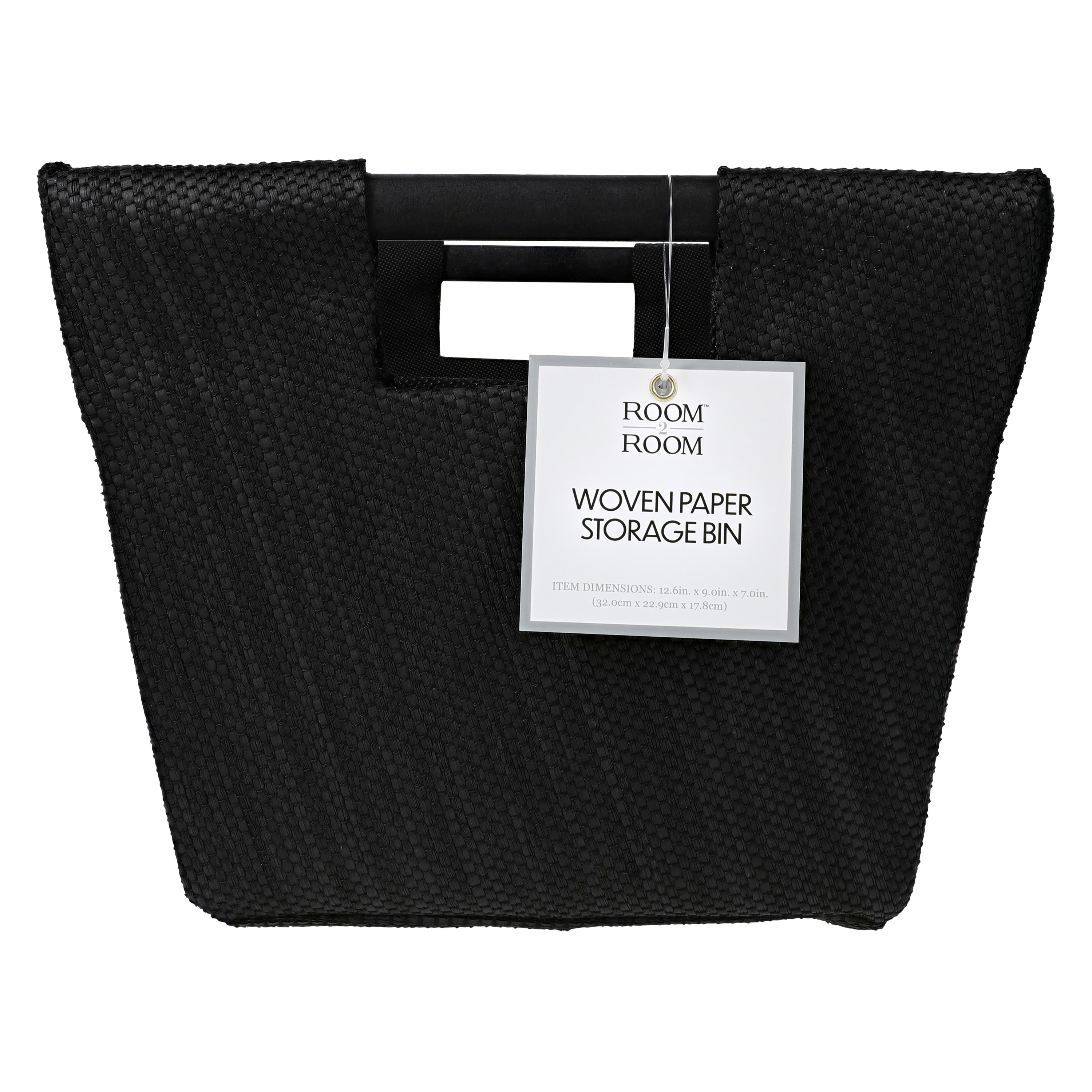 Woven Paper Storage Bin 12.6in x 9in