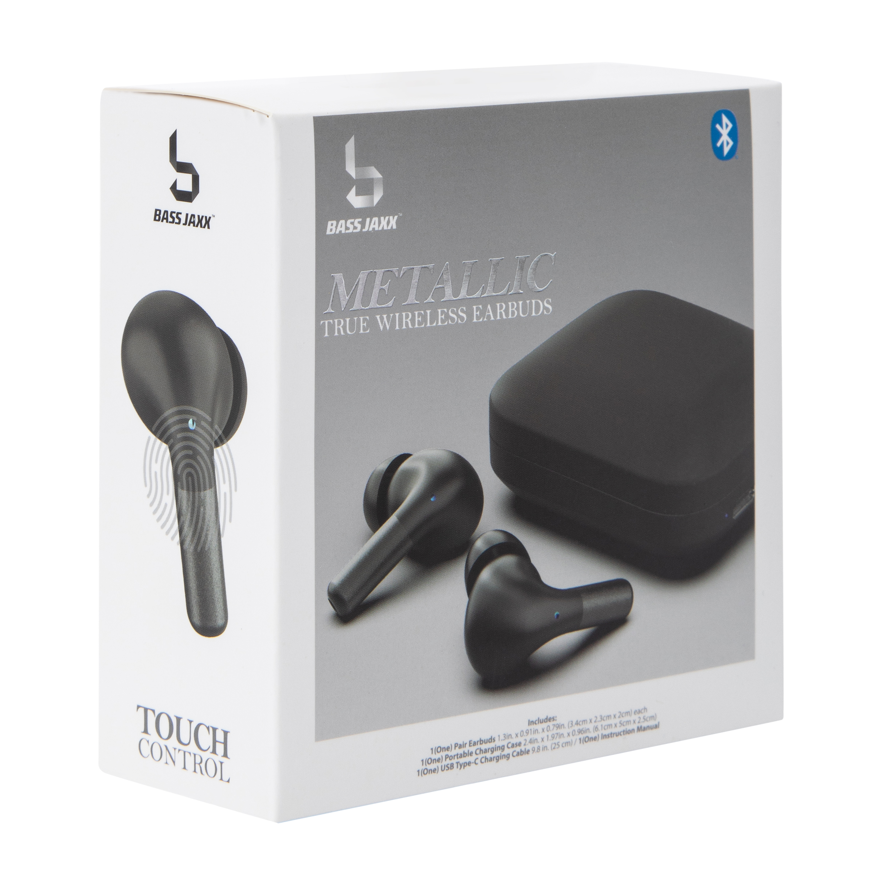 Bass Jaxx Metallic True Wireless Earbuds