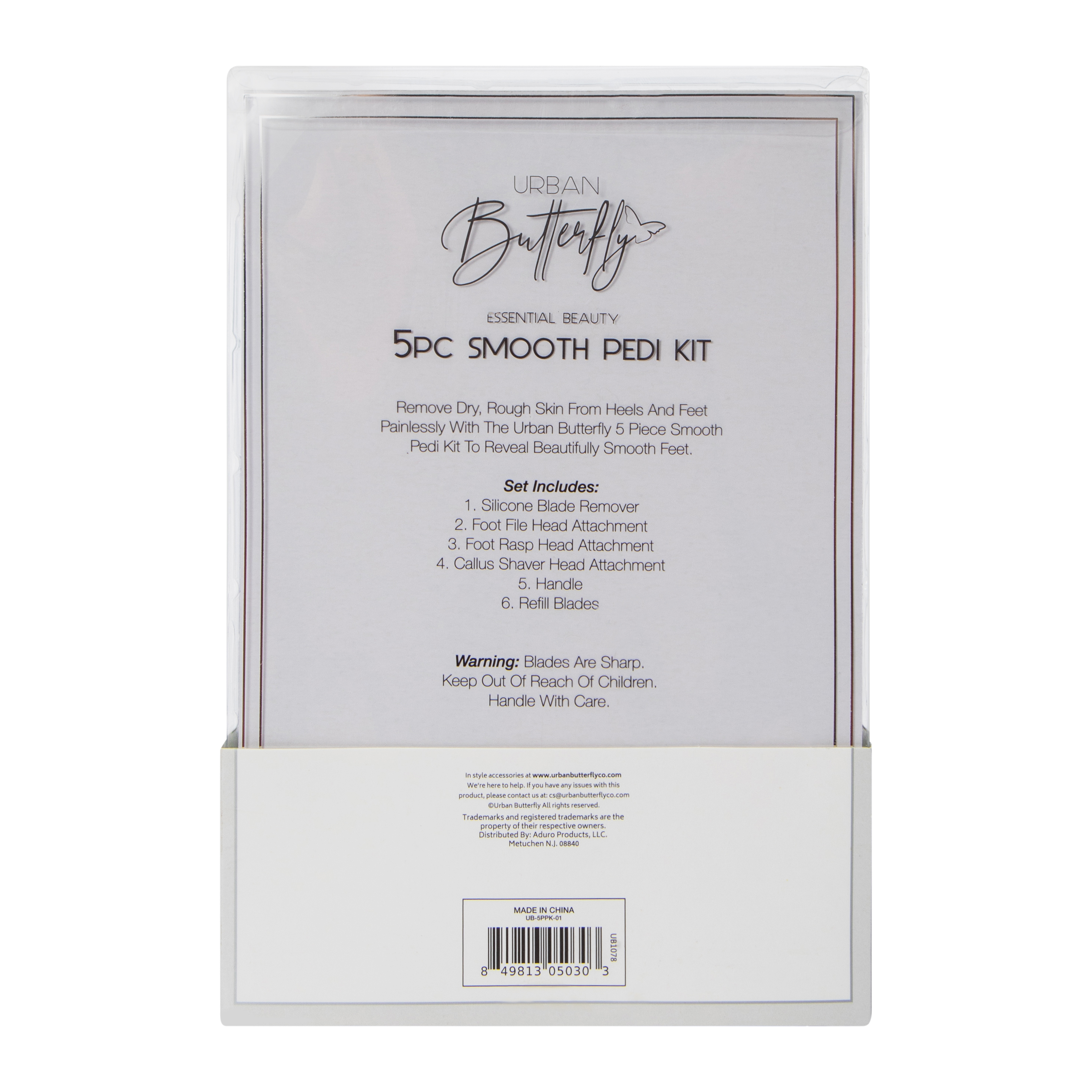 Essential Beauty Smooth Pedi Kit 5-Piece
